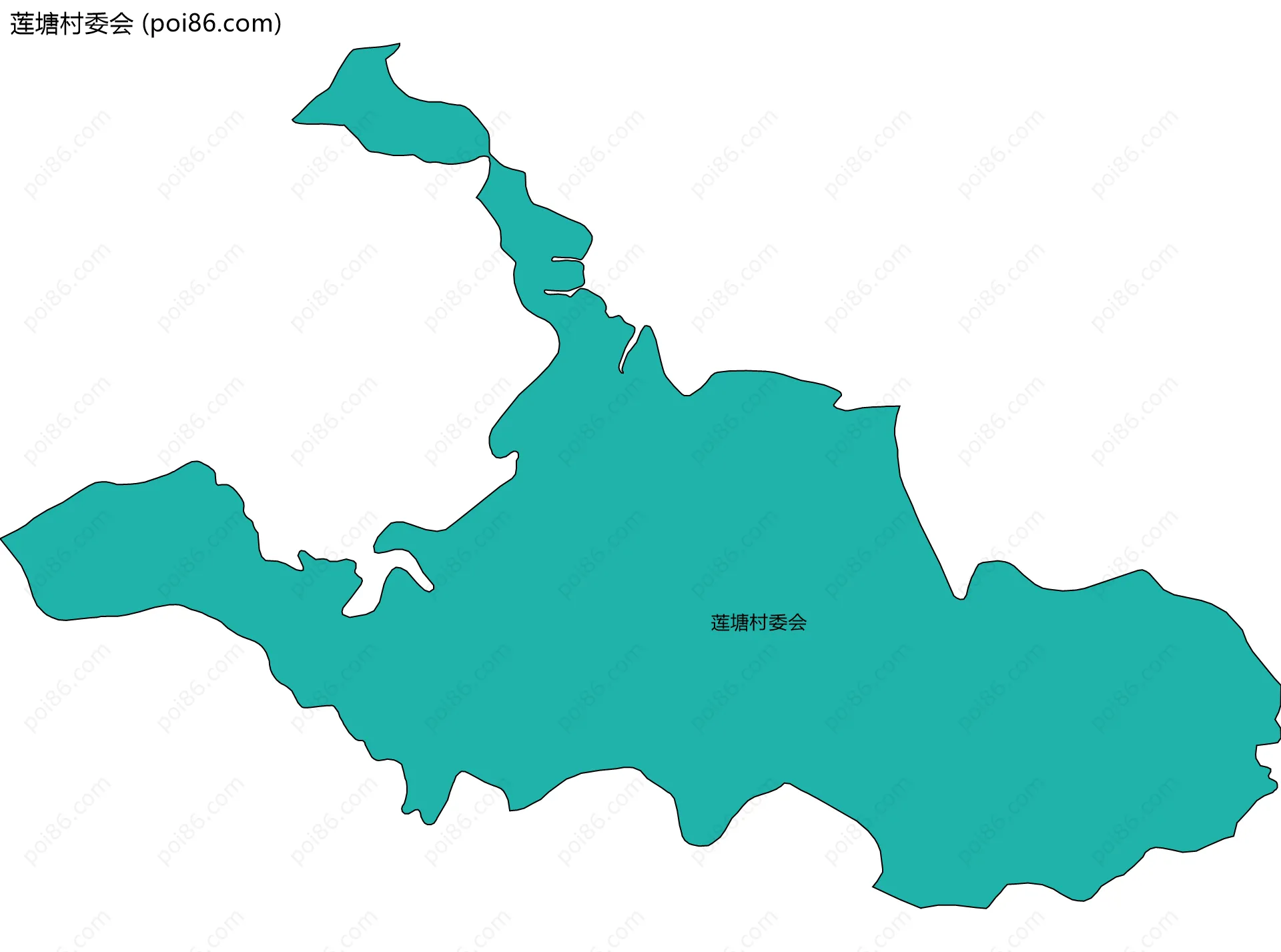 莲塘村委会边界地图