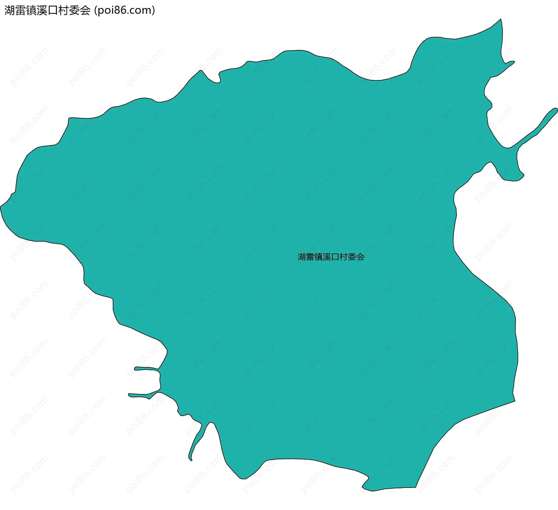 湖雷镇溪口村委会边界地图