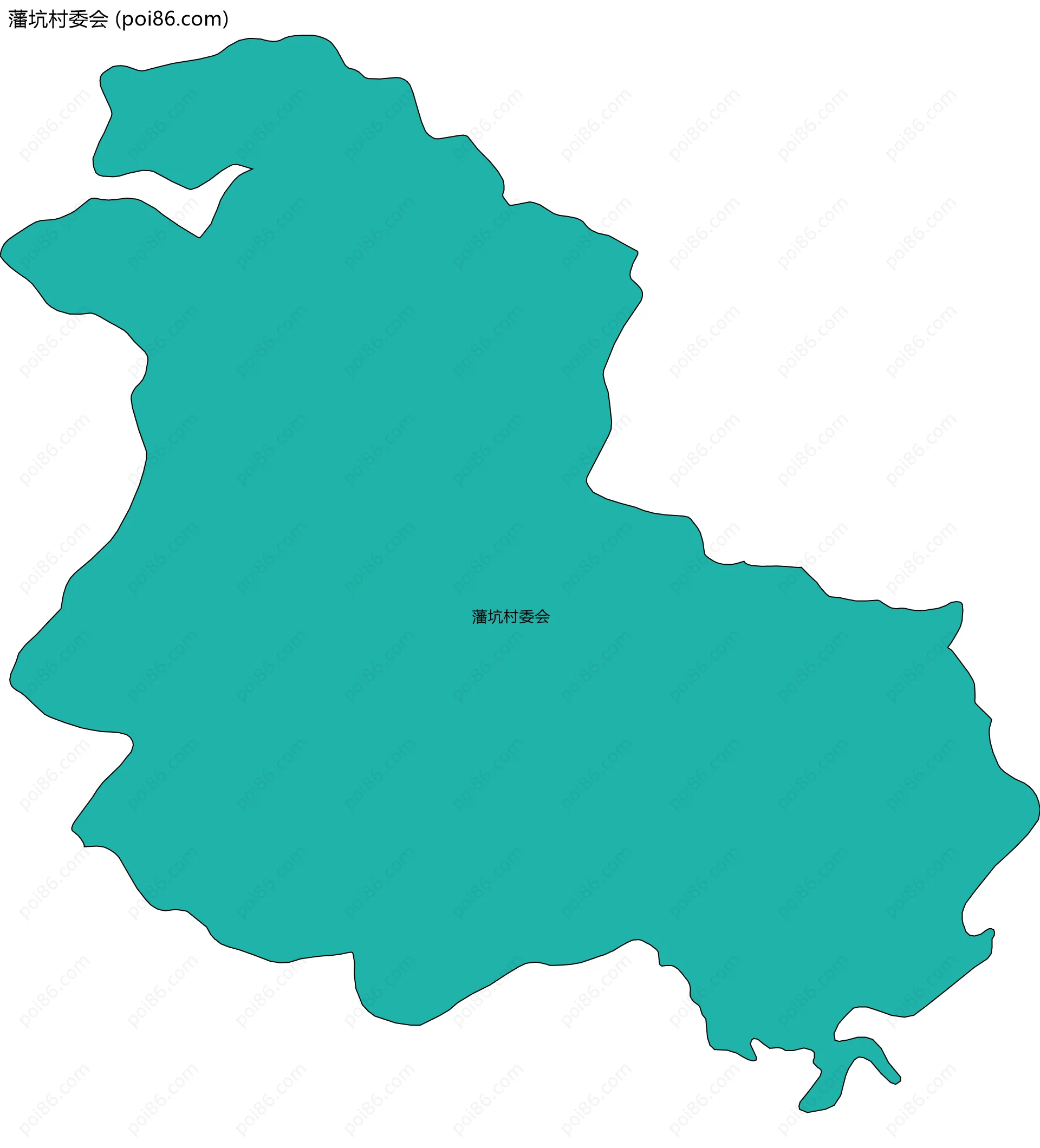 藩坑村委会边界地图