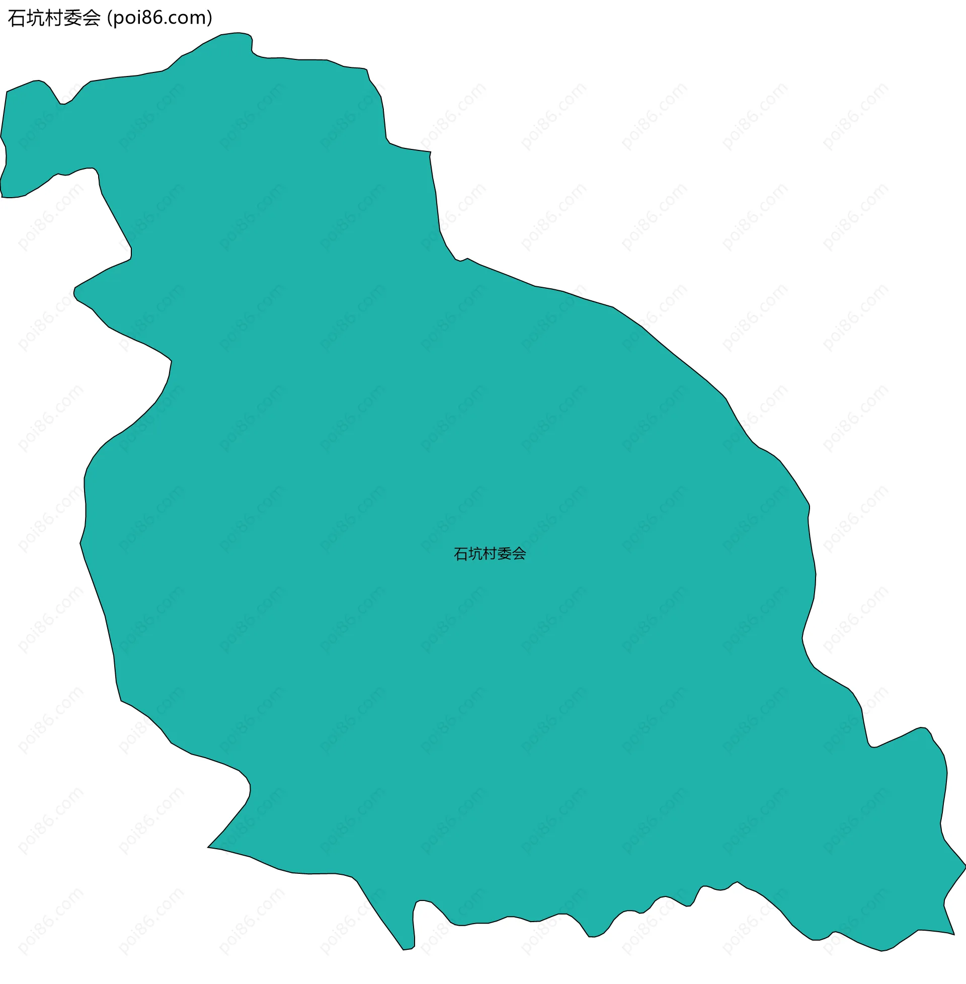 石坑村委会边界地图