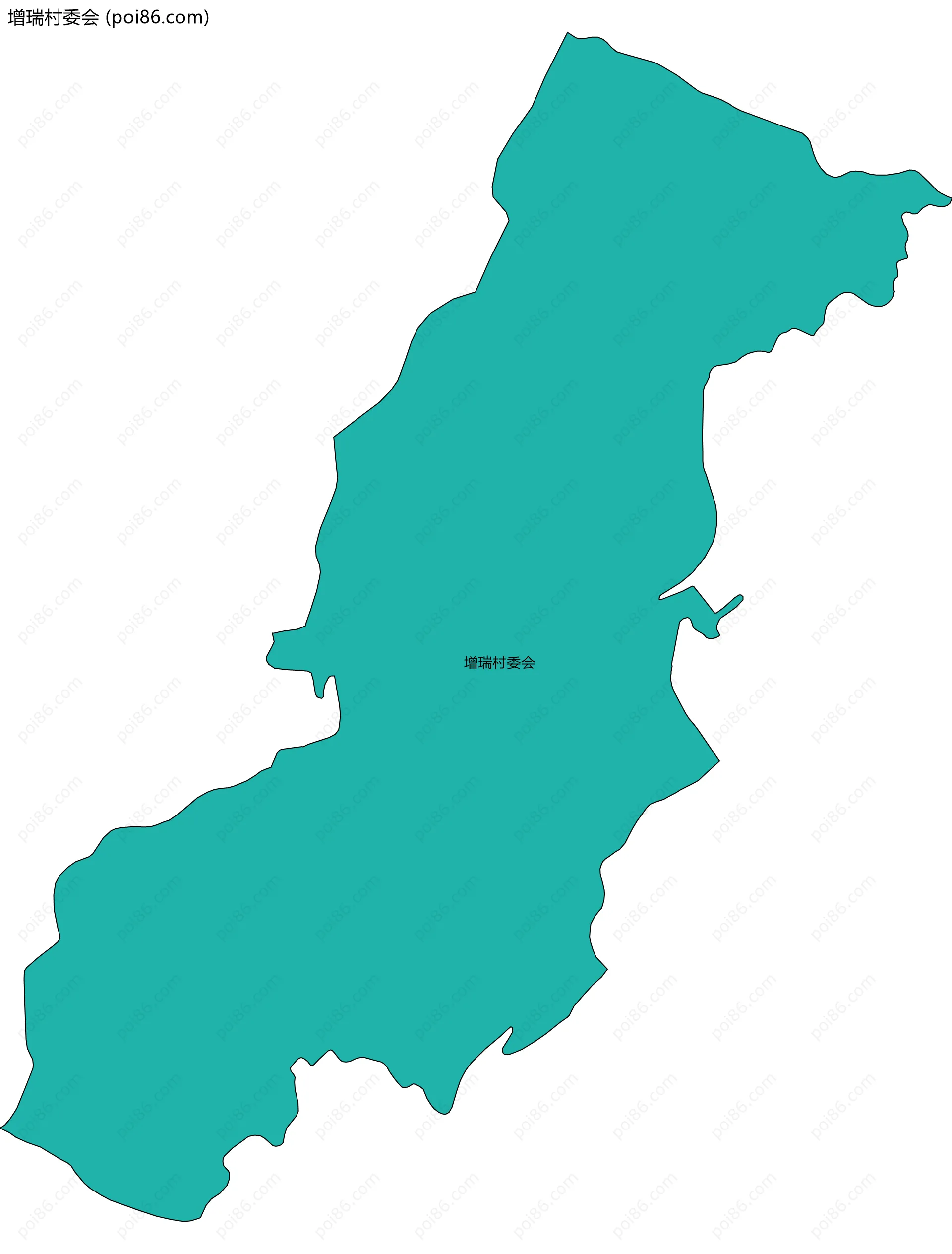 增瑞村委会边界地图