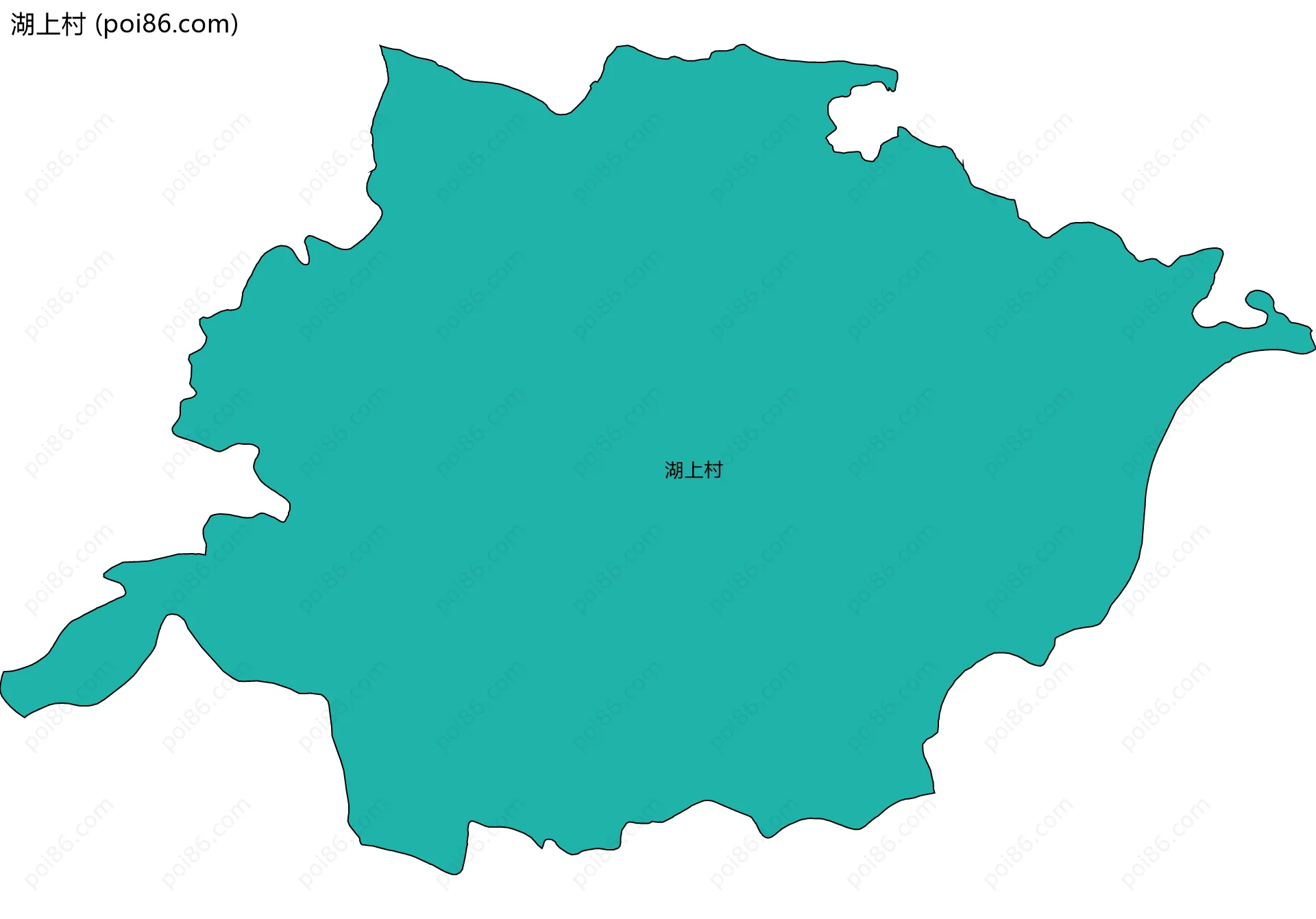 湖上村边界地图