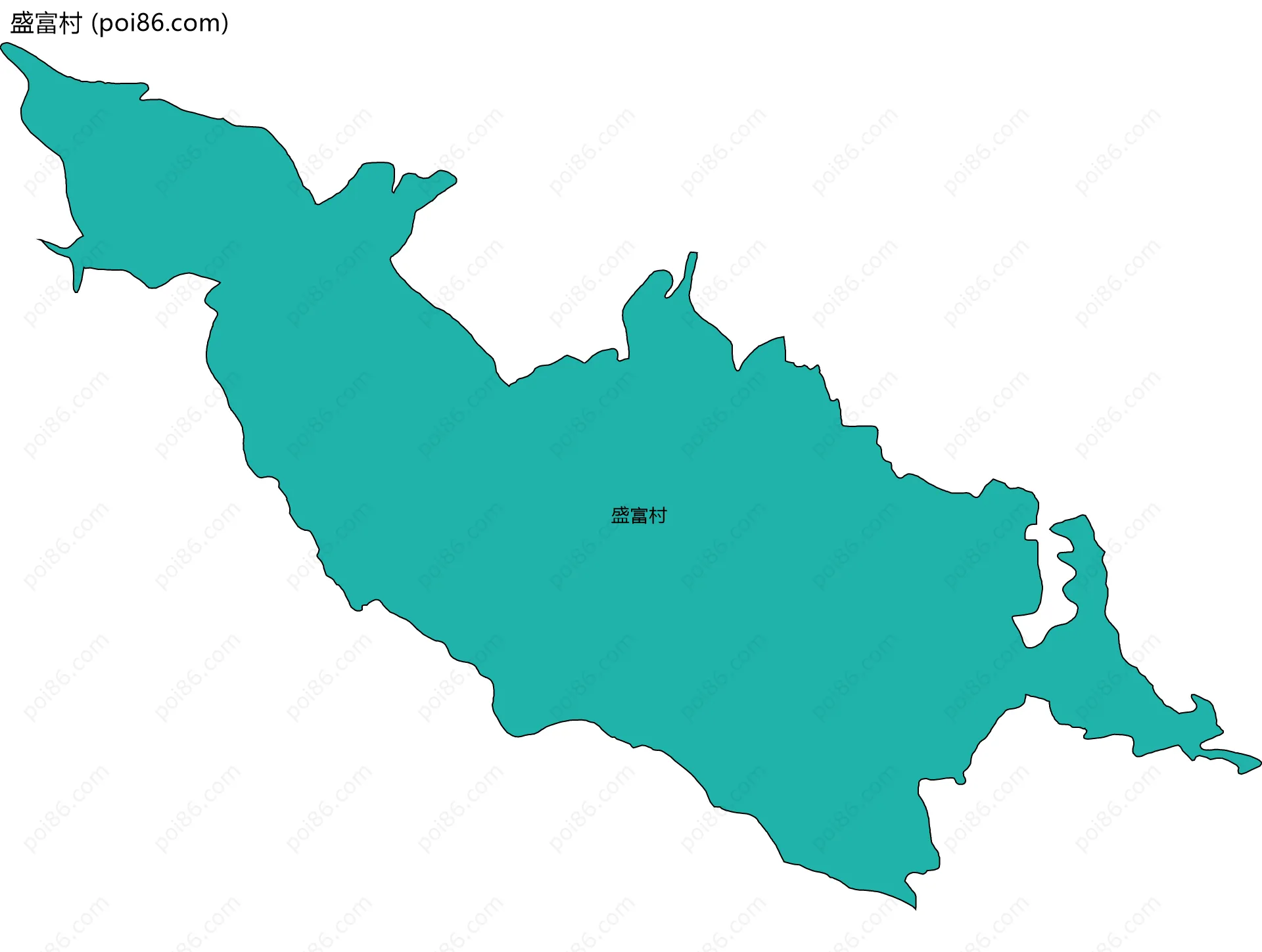 盛富村边界地图