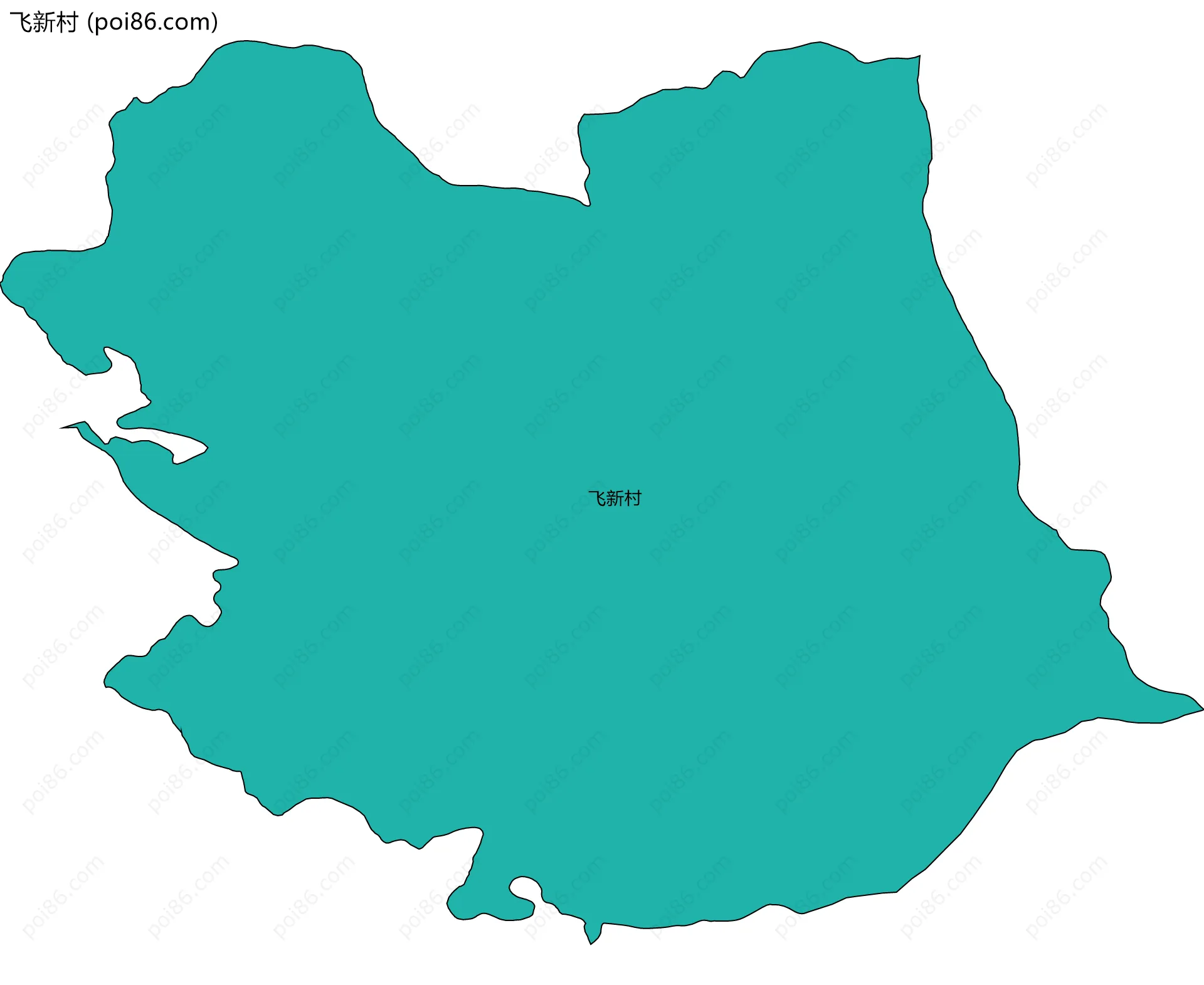 飞新村边界地图