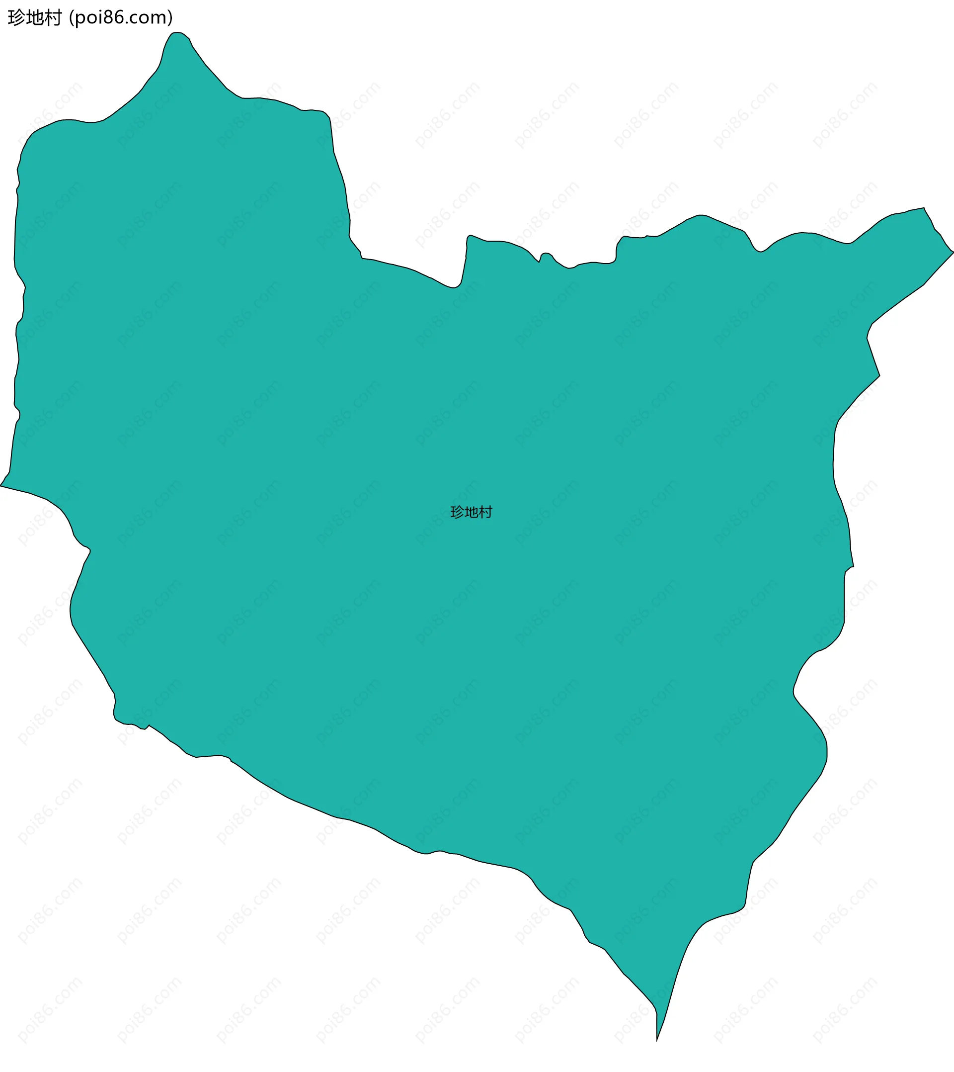 珍地村边界地图