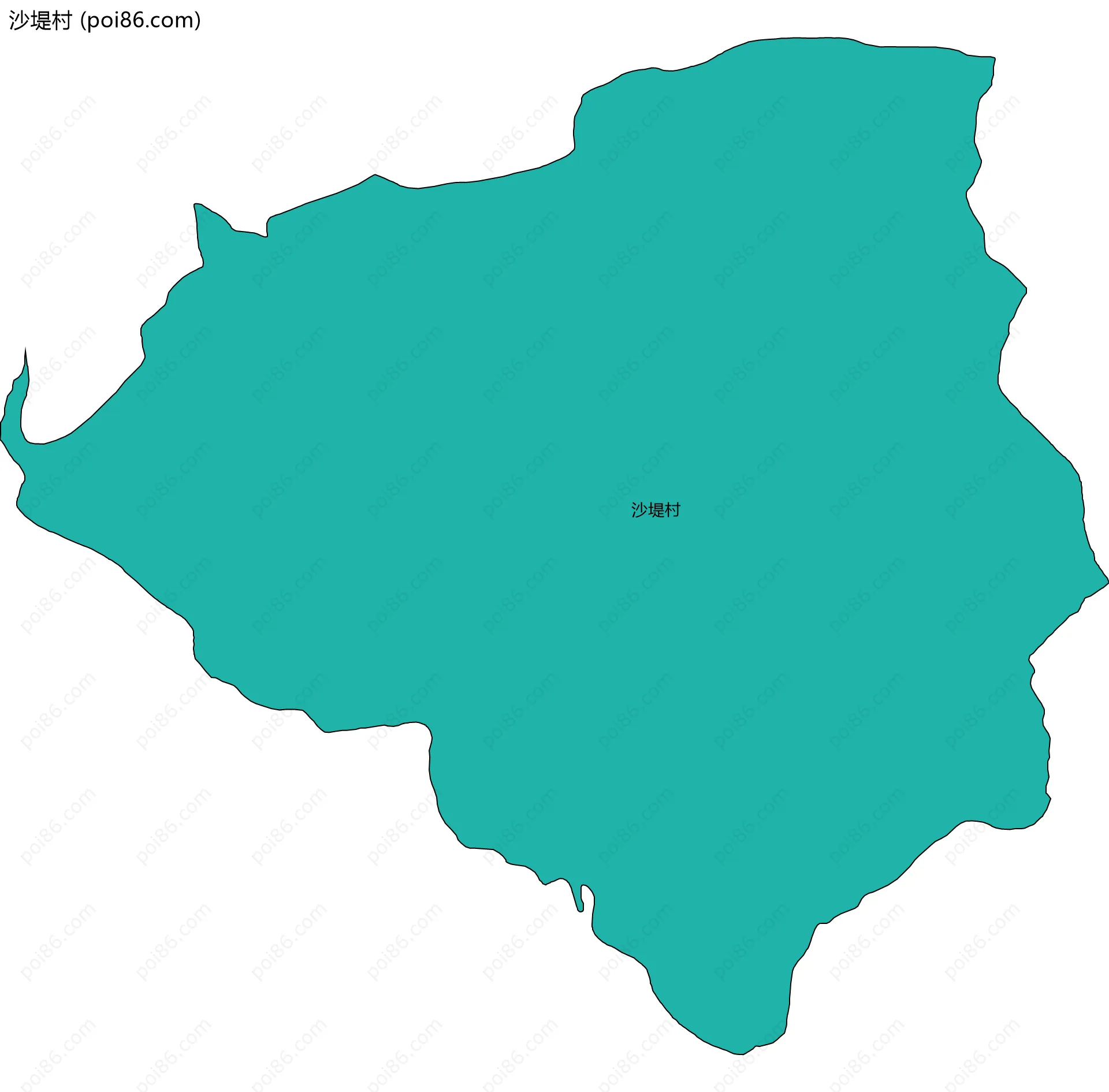 沙堤村边界地图