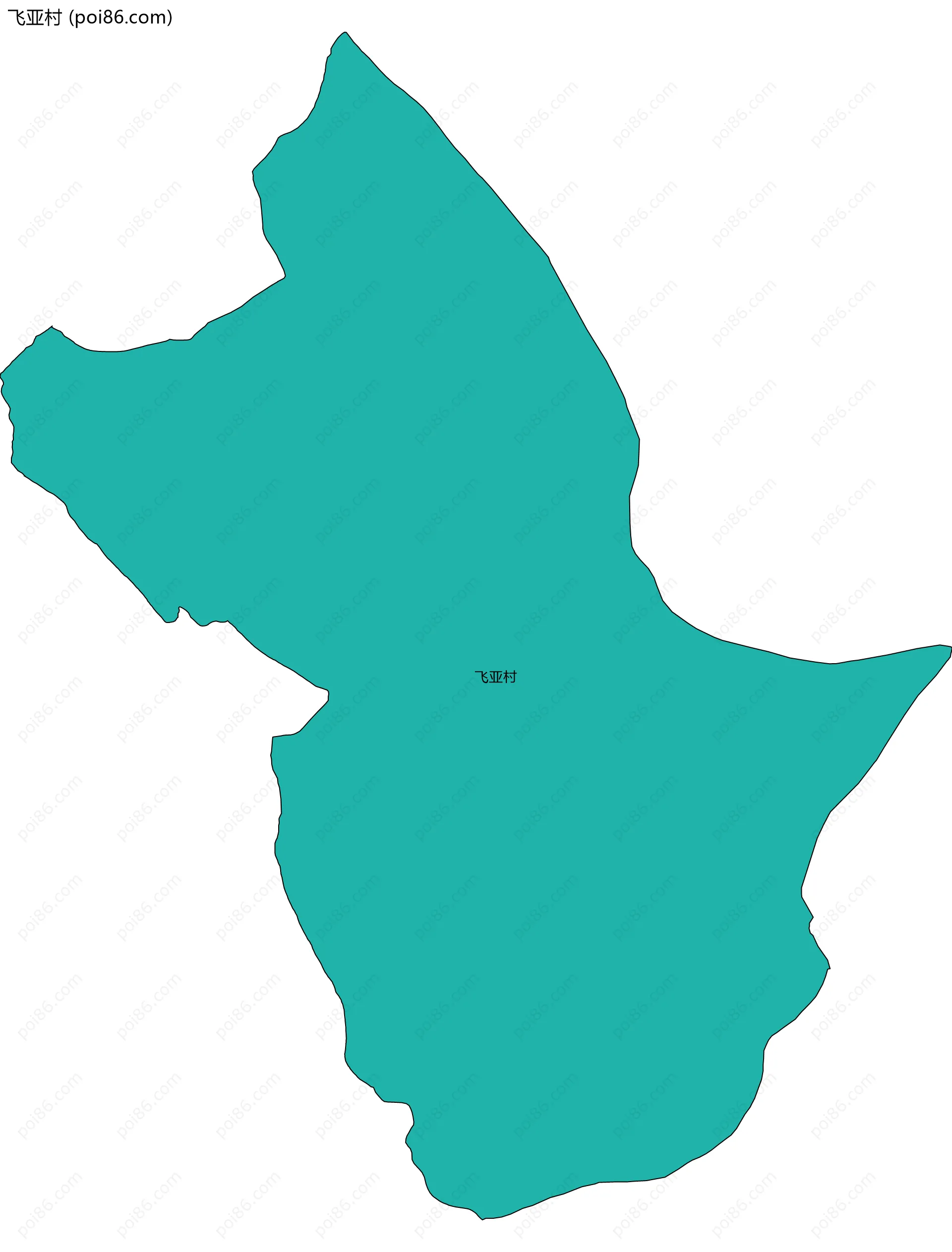 飞亚村边界地图