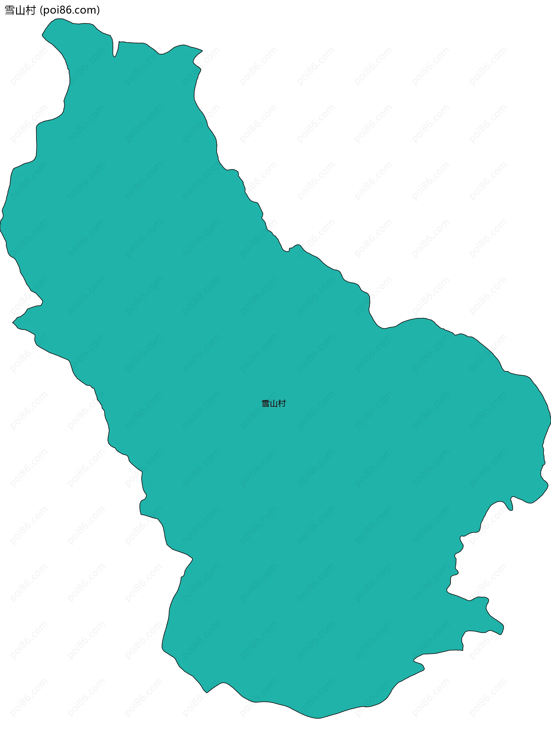 雪山村边界地图