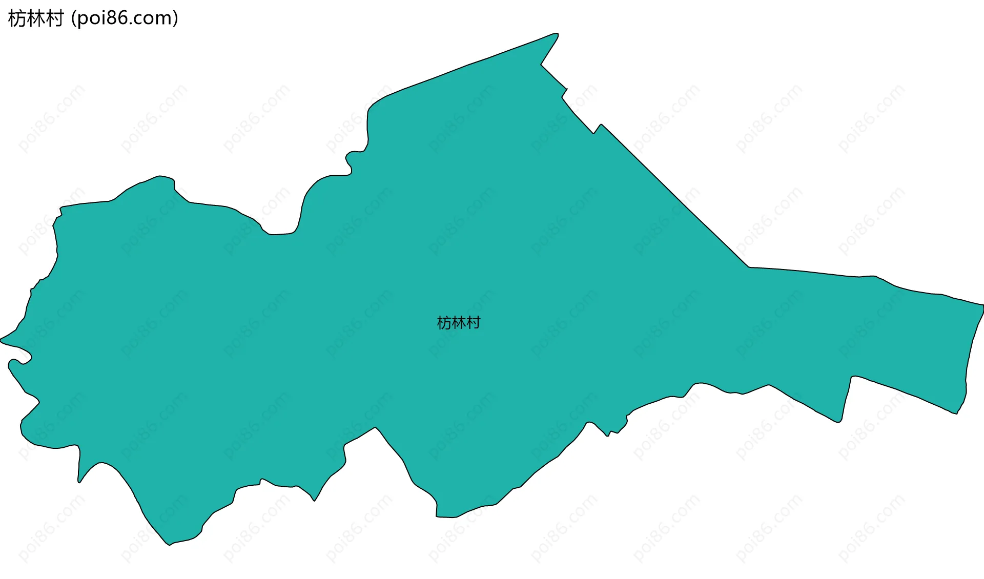 枋林村边界地图