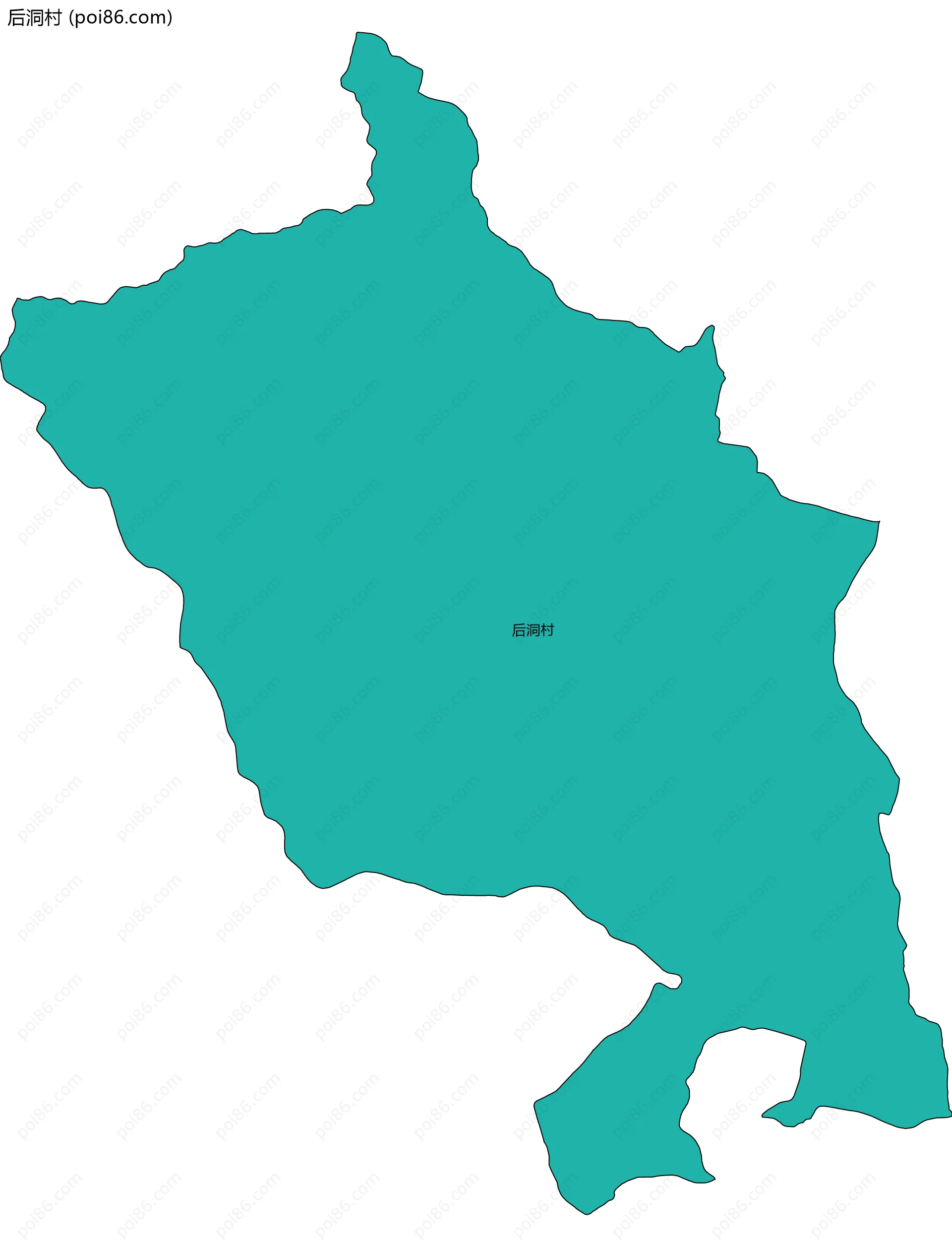 后洞村边界地图