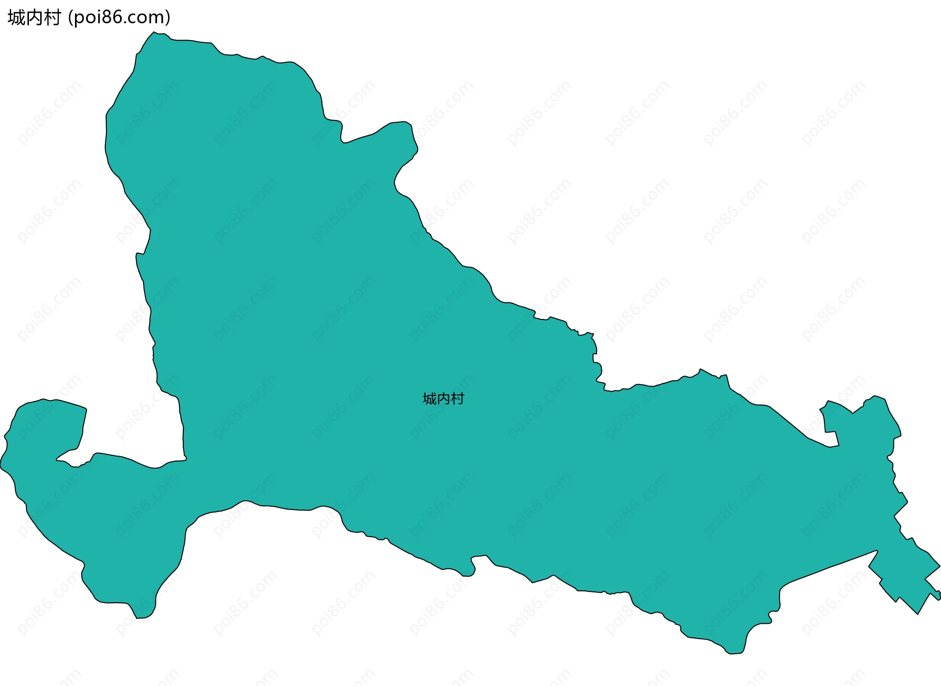 城内村边界地图