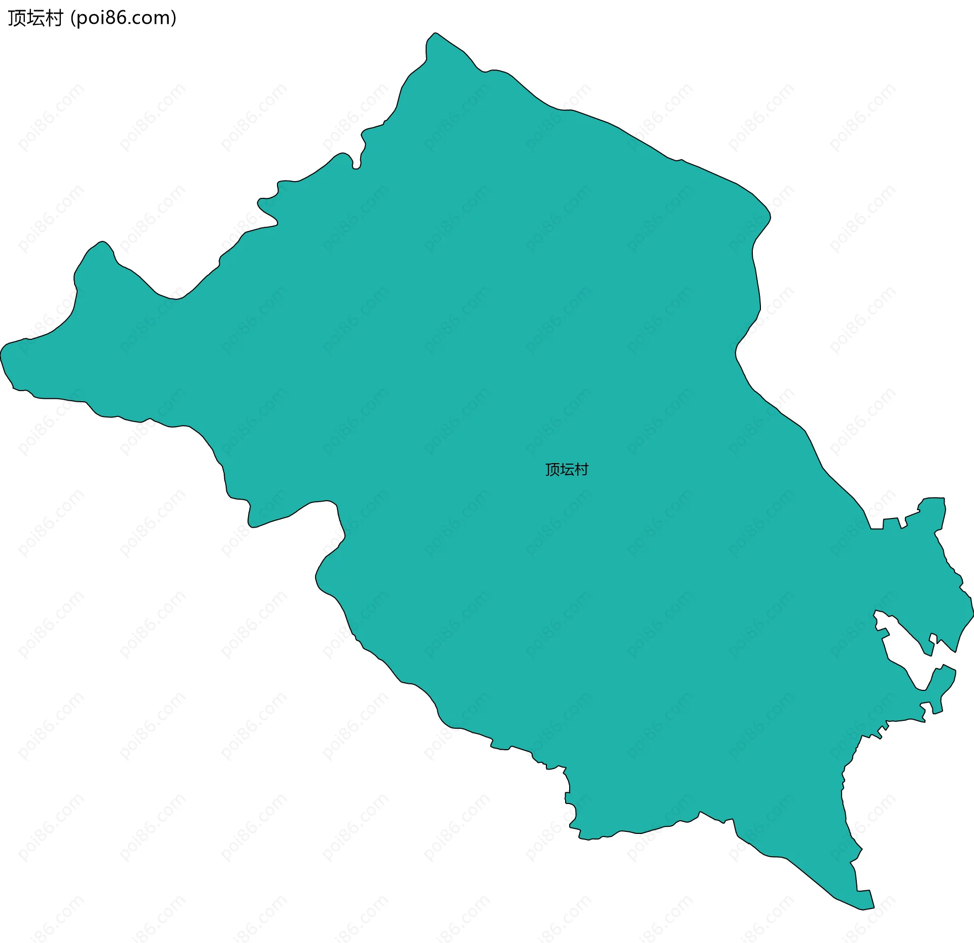 顶坛村边界地图