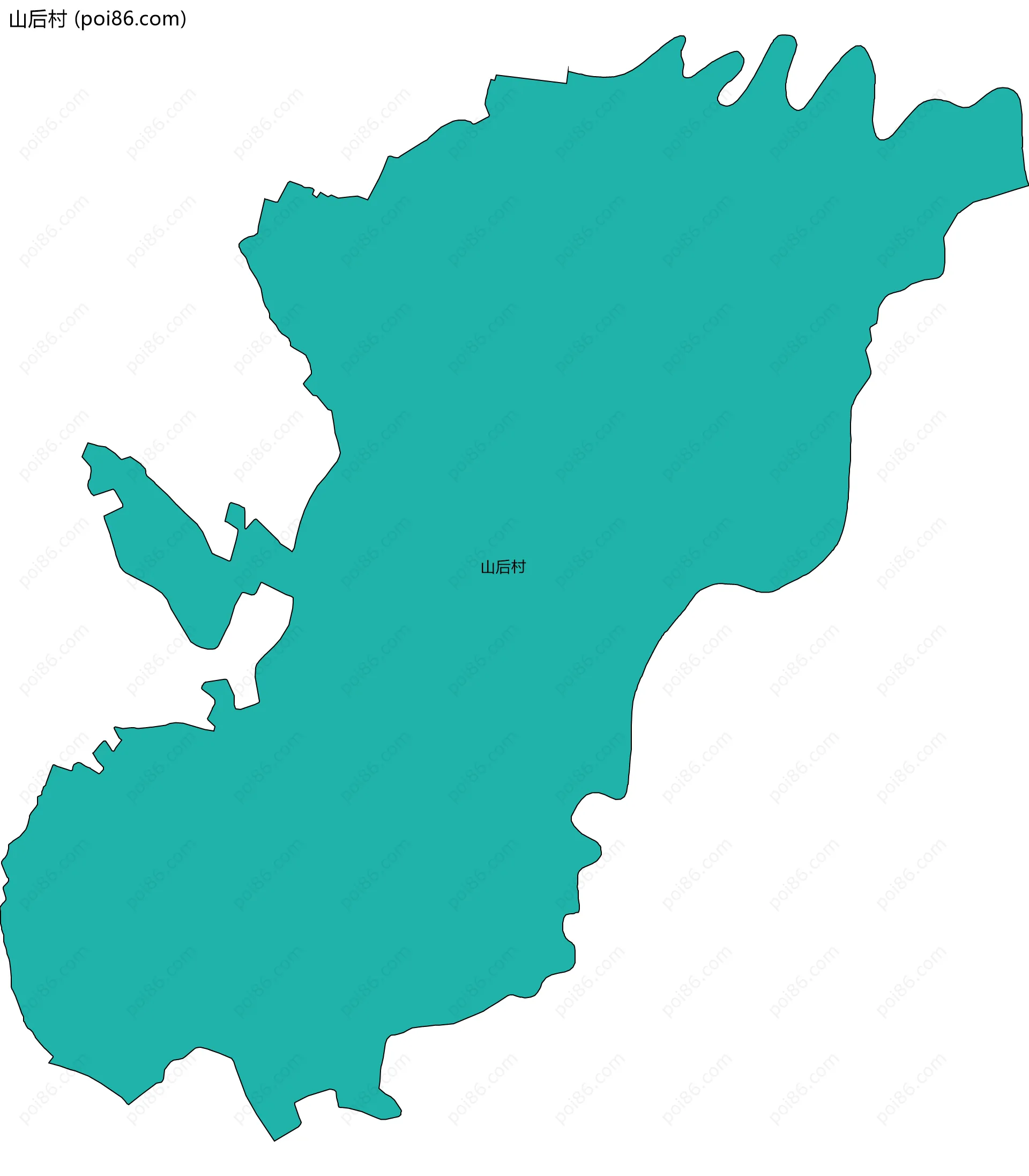 山后村边界地图