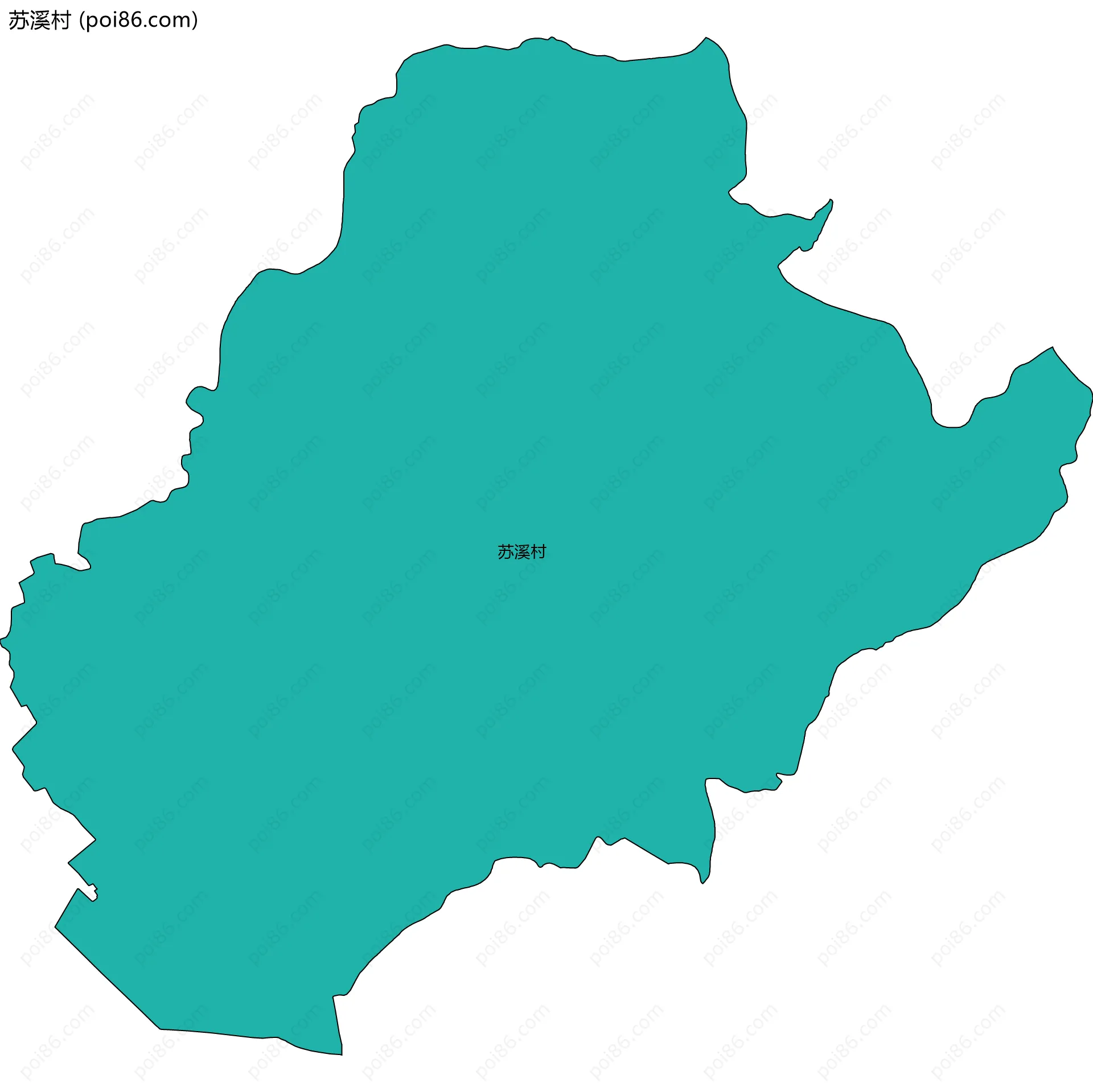 苏溪村边界地图