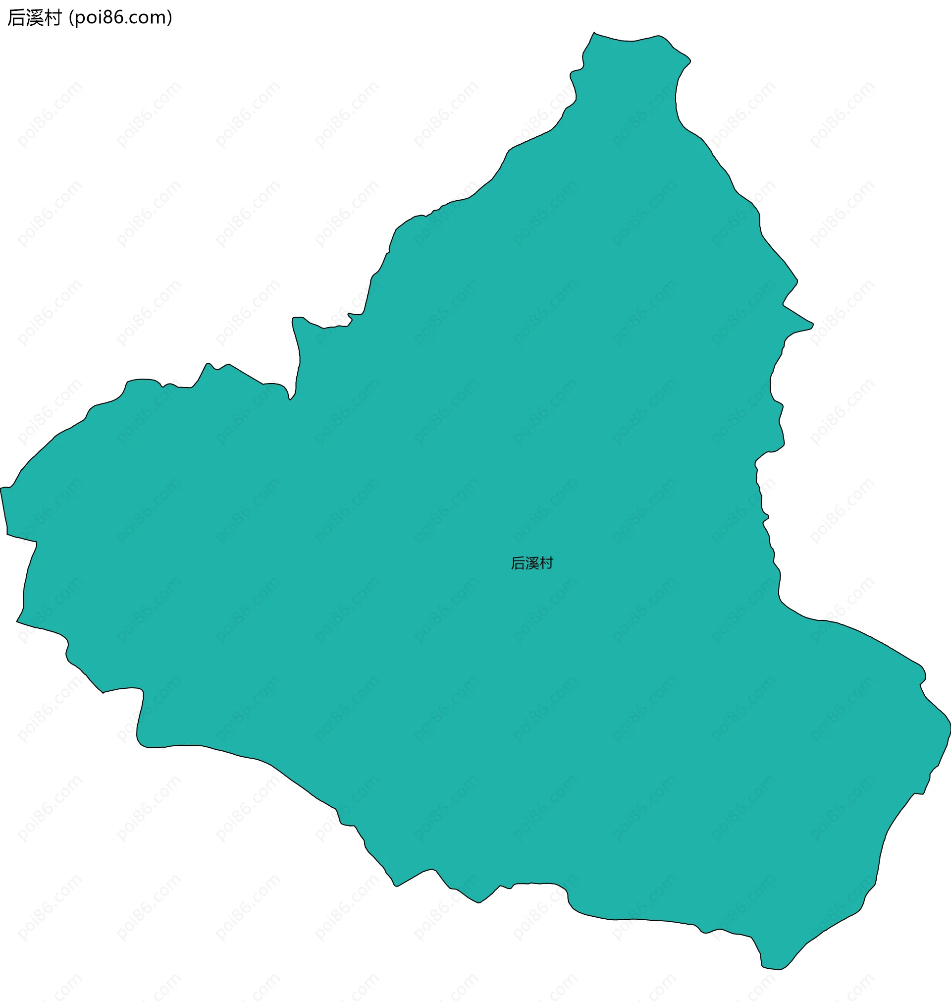 后溪村边界地图