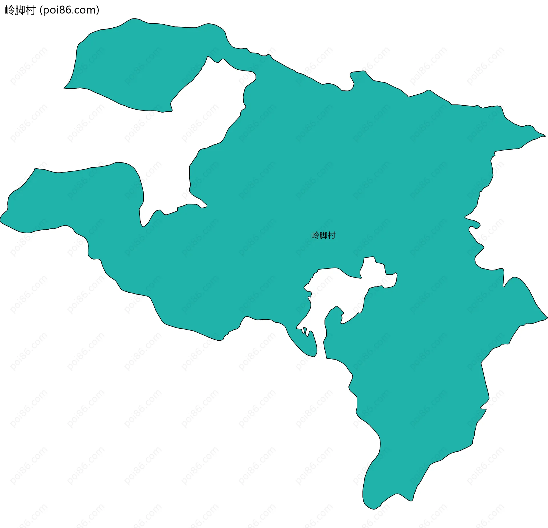 岭脚村边界地图