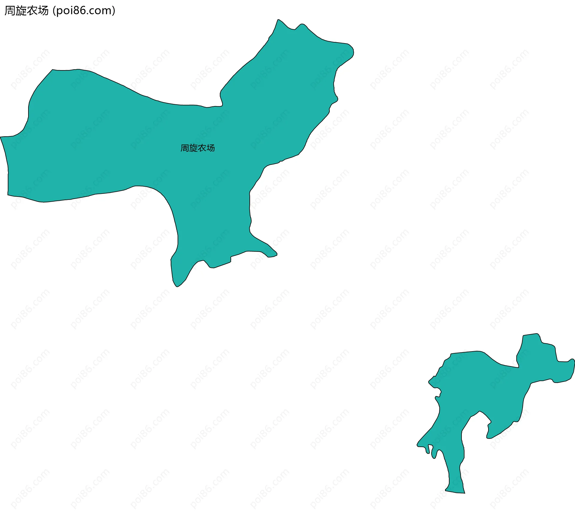 周旋农场边界地图