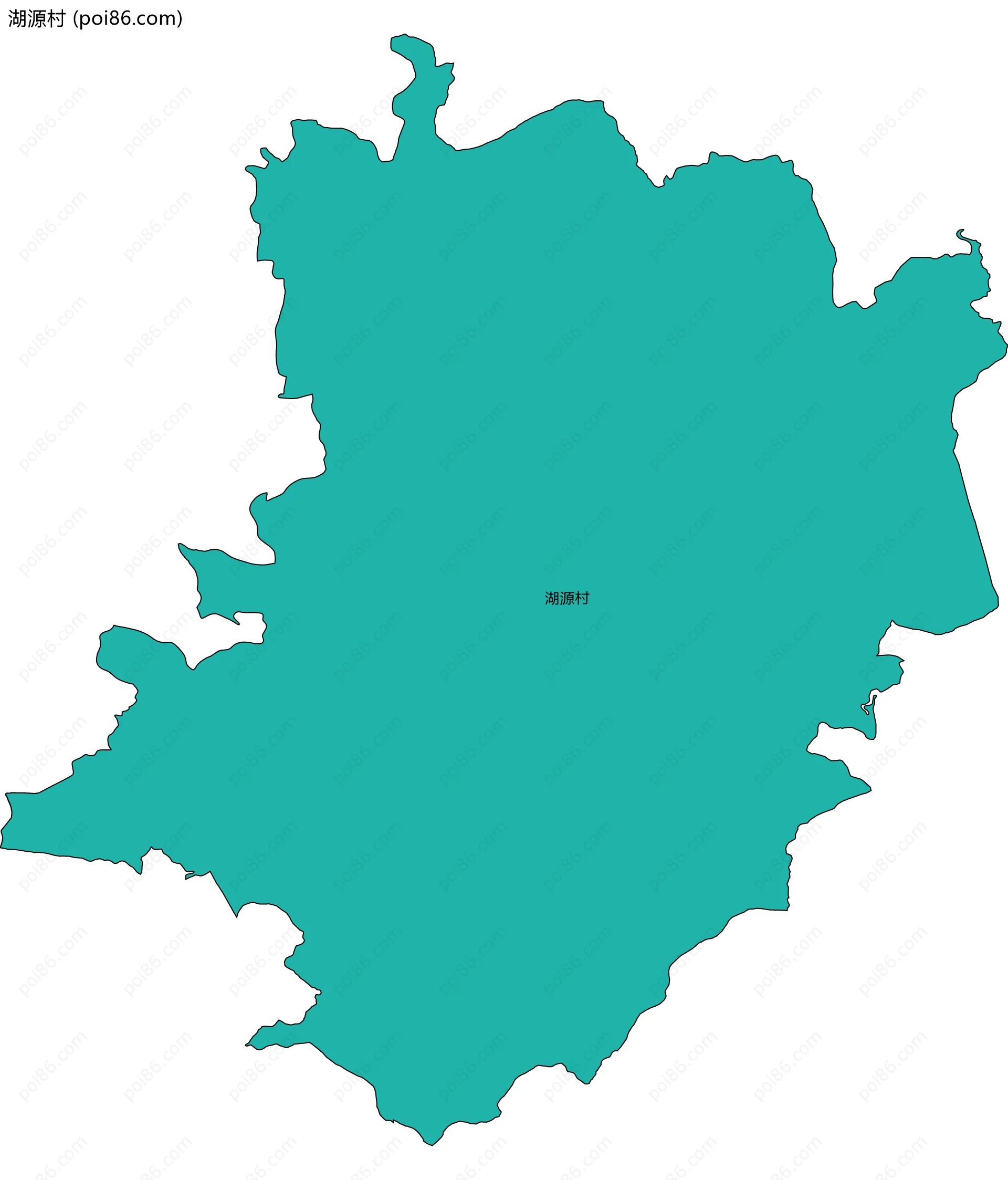 湖源村边界地图