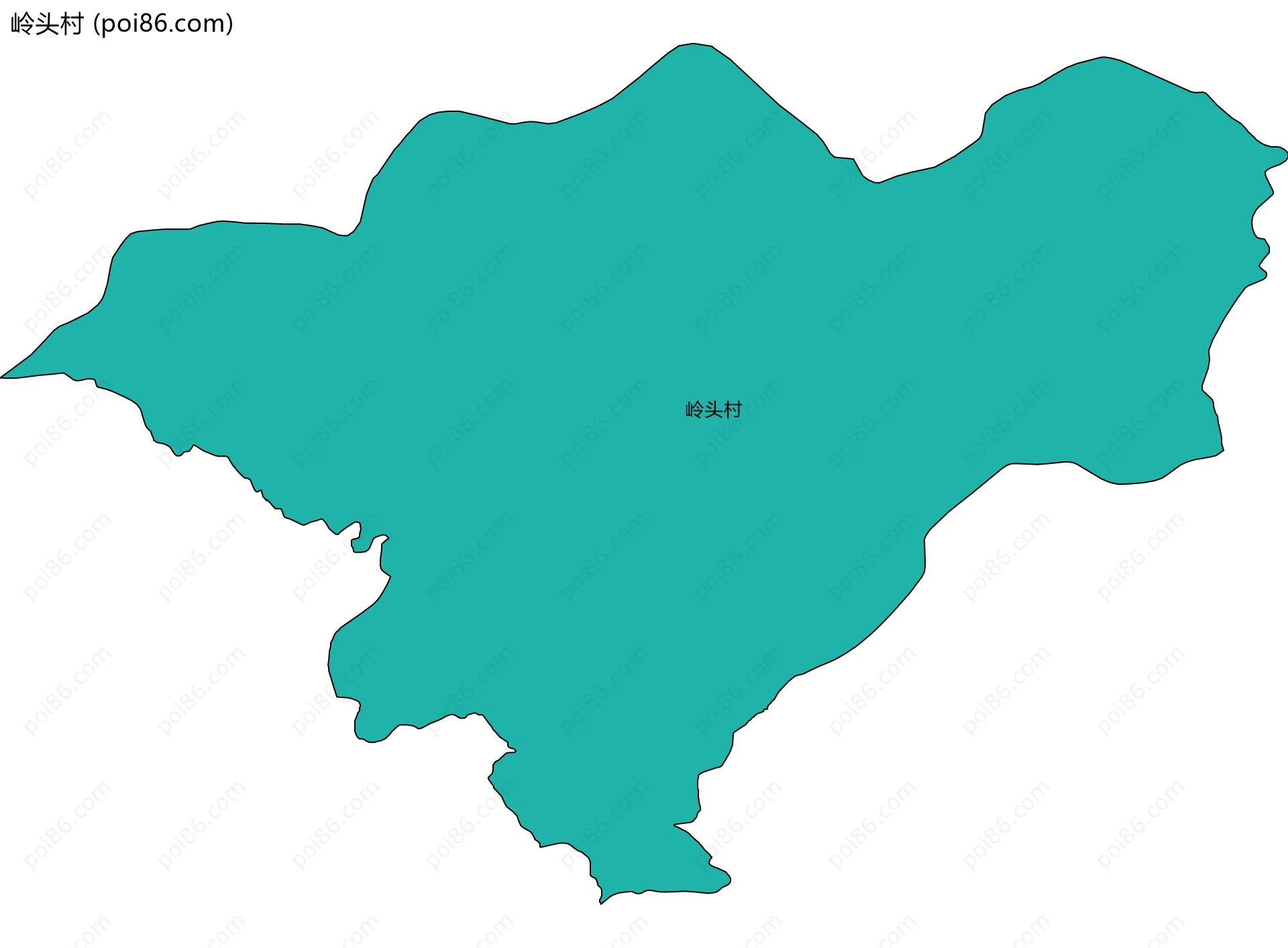 岭头村边界地图