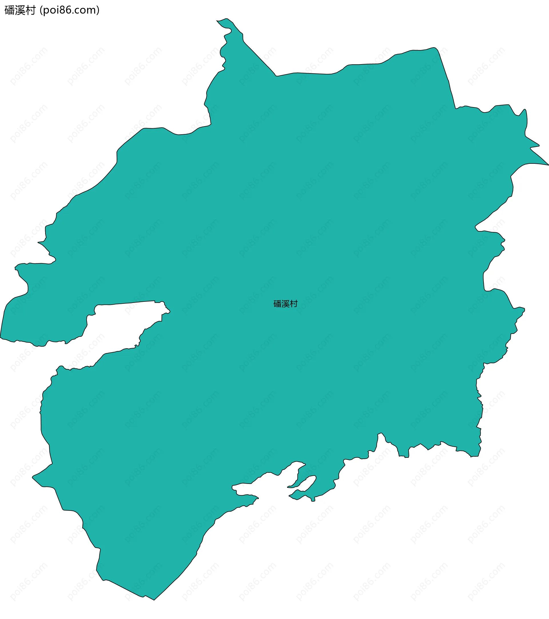 磻溪村边界地图