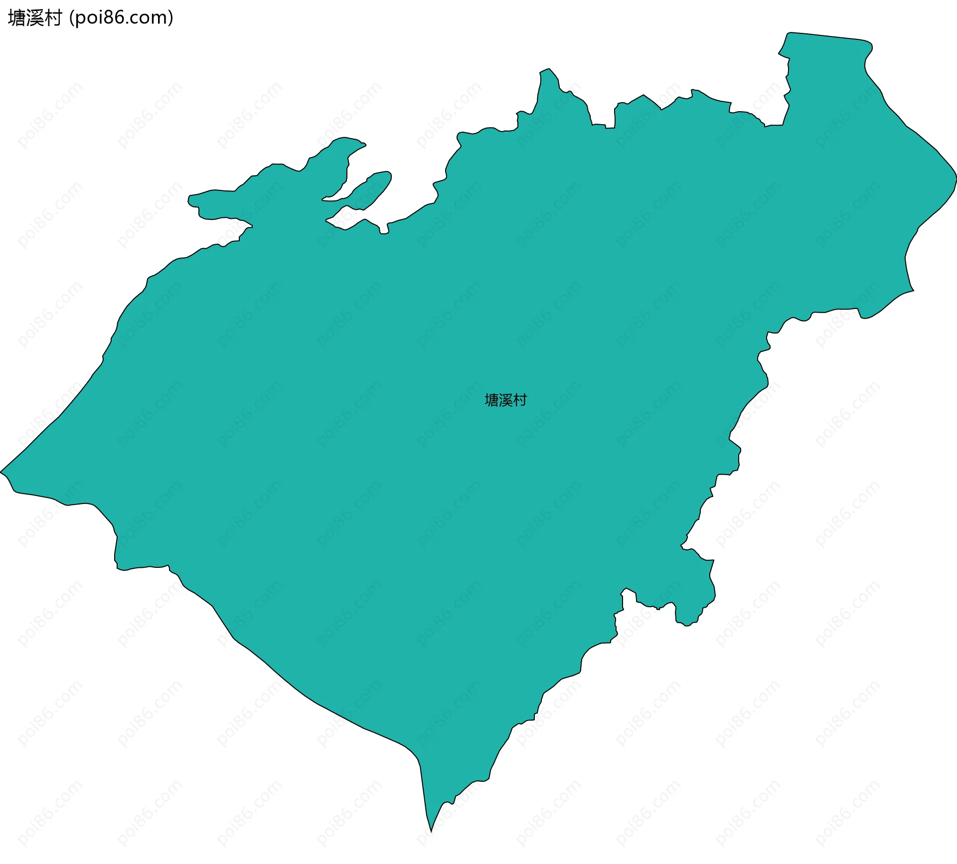 塘溪村边界地图