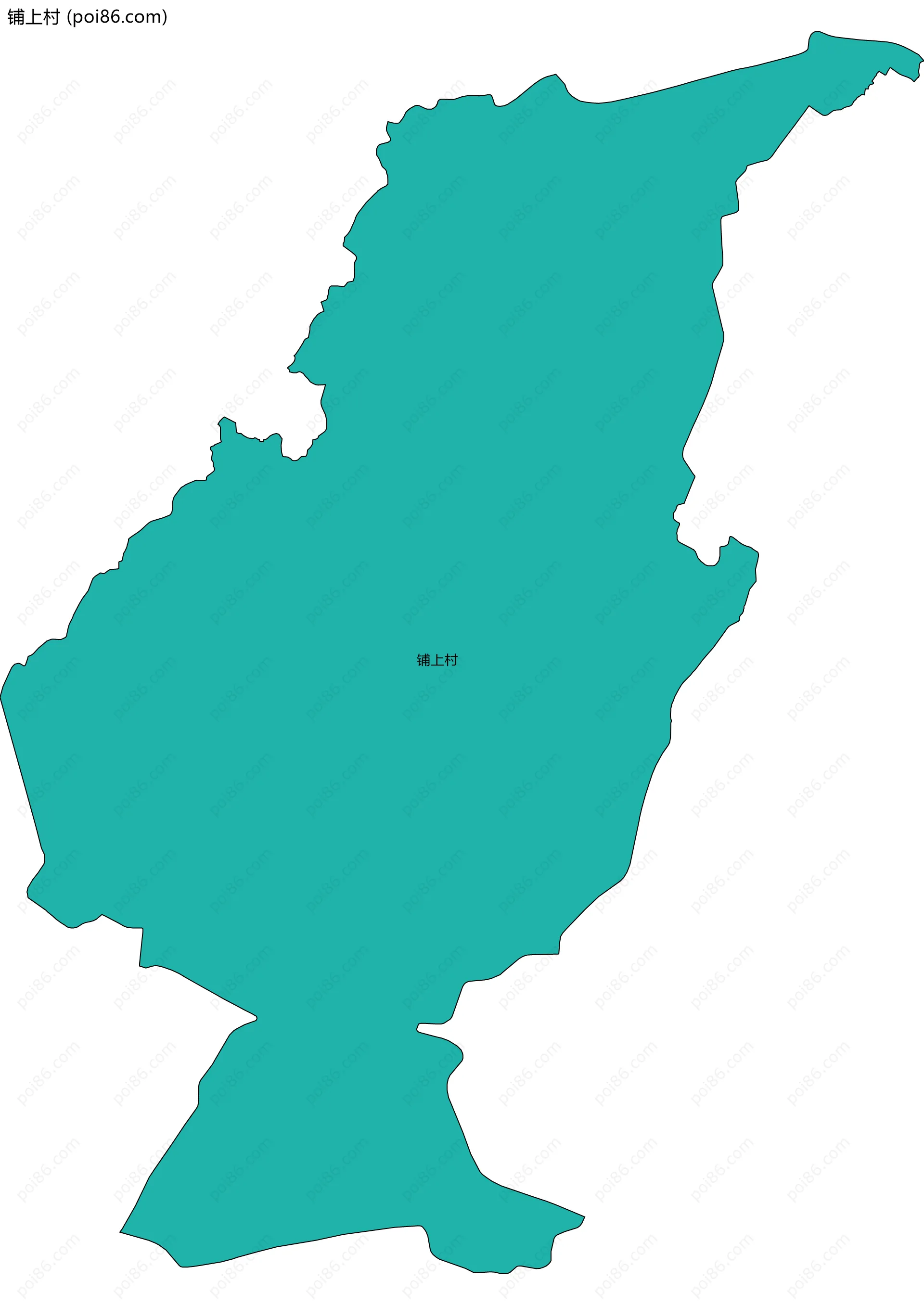 铺上村边界地图