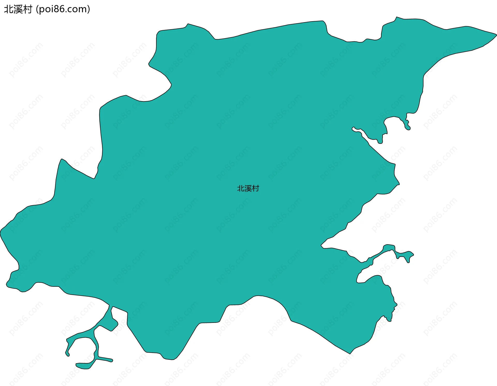 北溪村边界地图