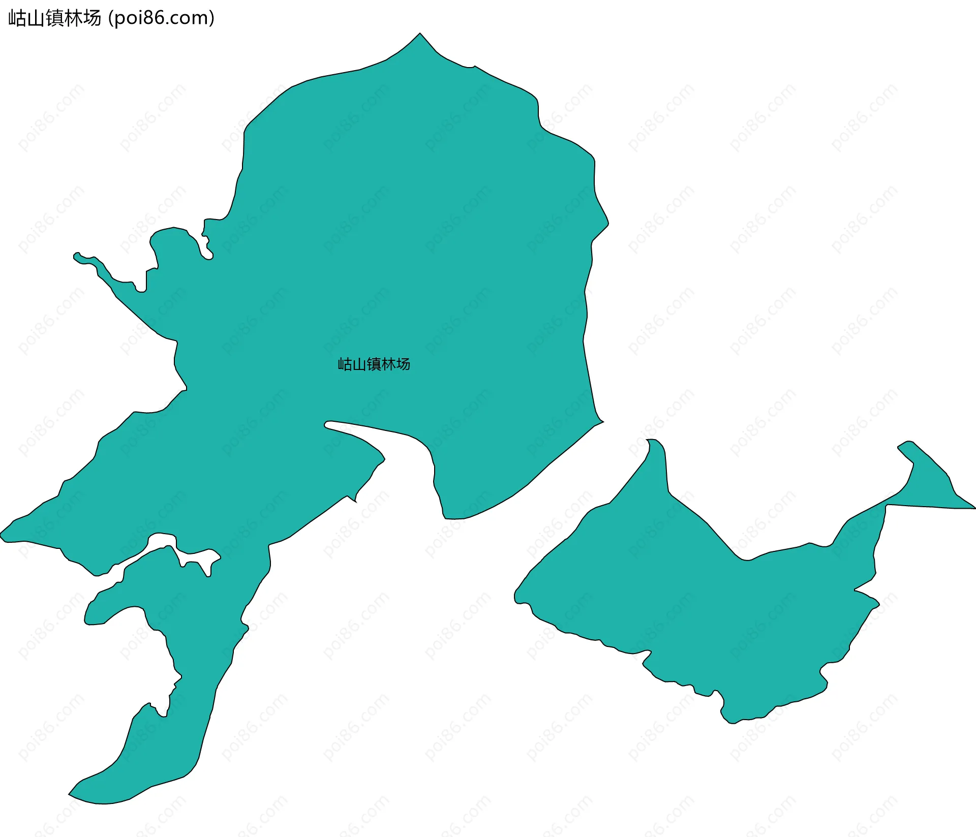 岵山镇林场边界地图