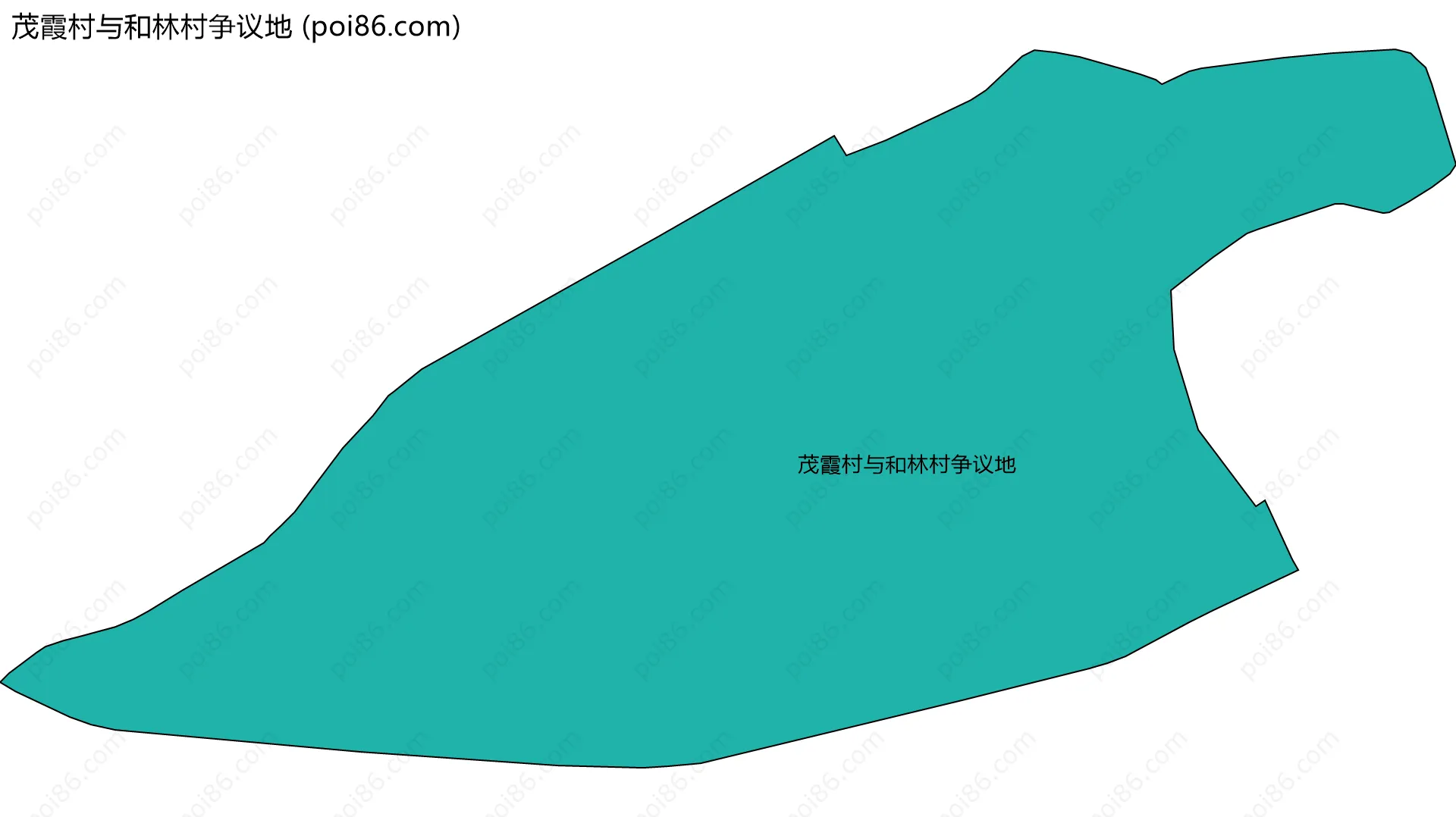 茂霞村与和林村争议地边界地图
