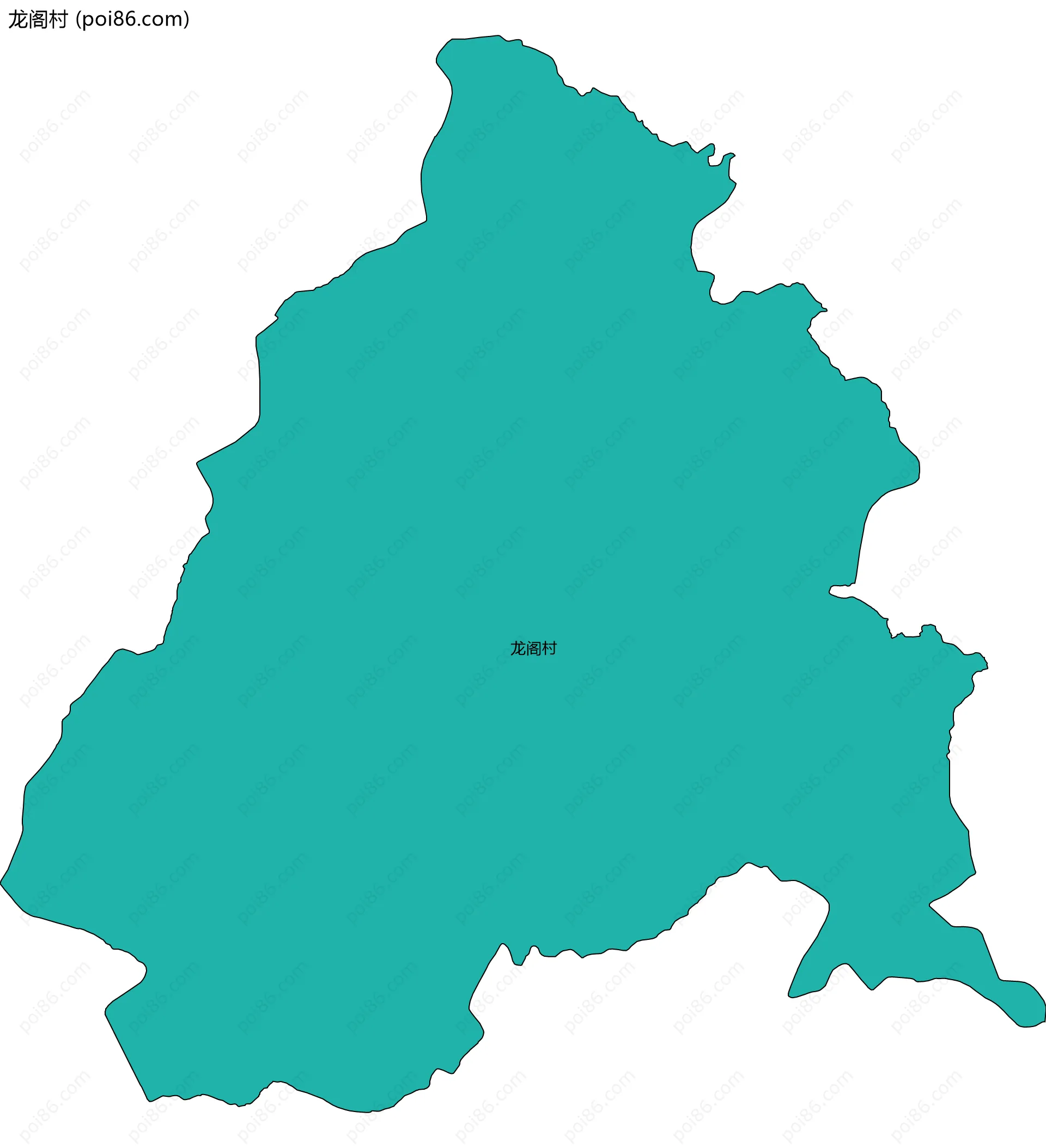 龙阁村边界地图