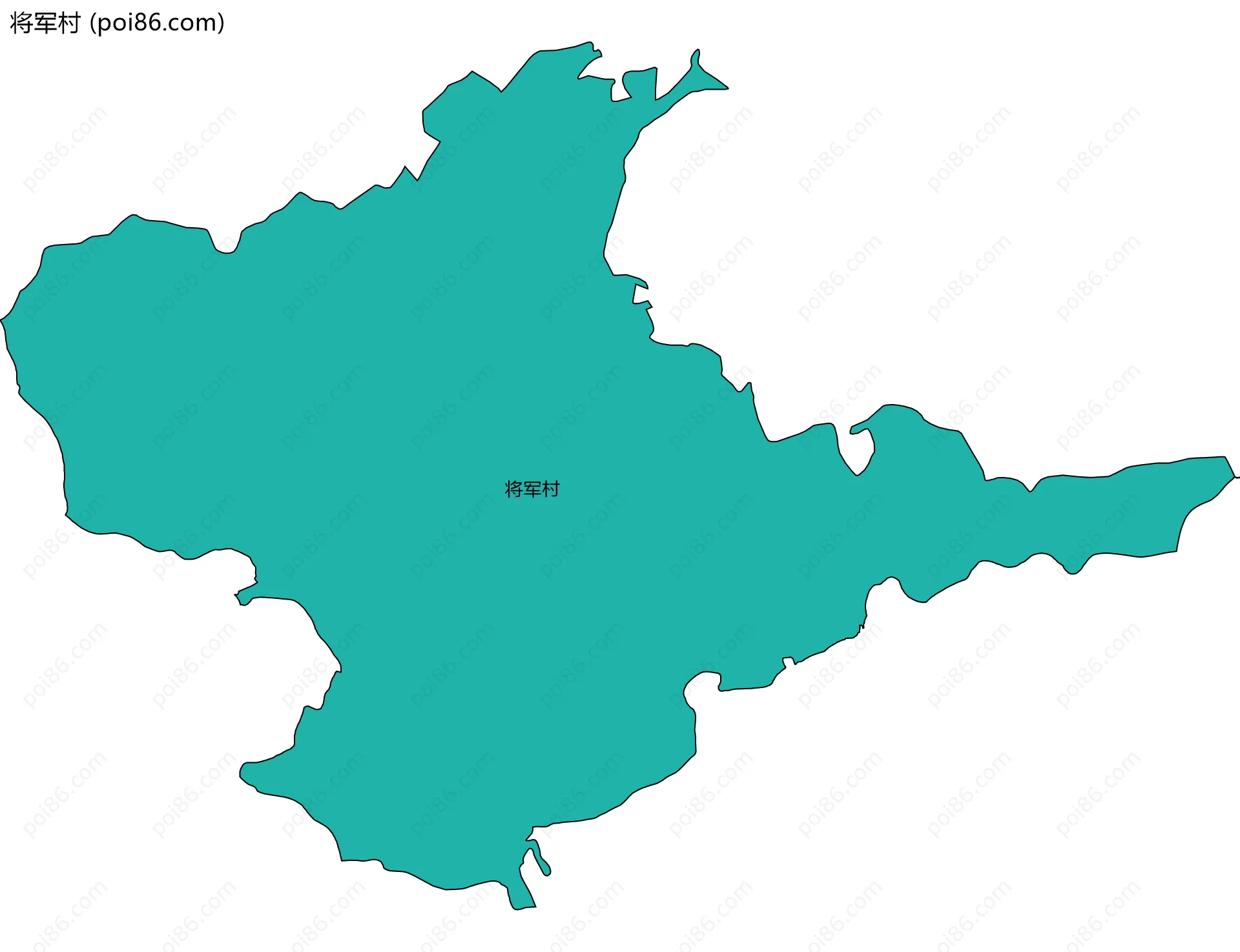 将军村边界地图
