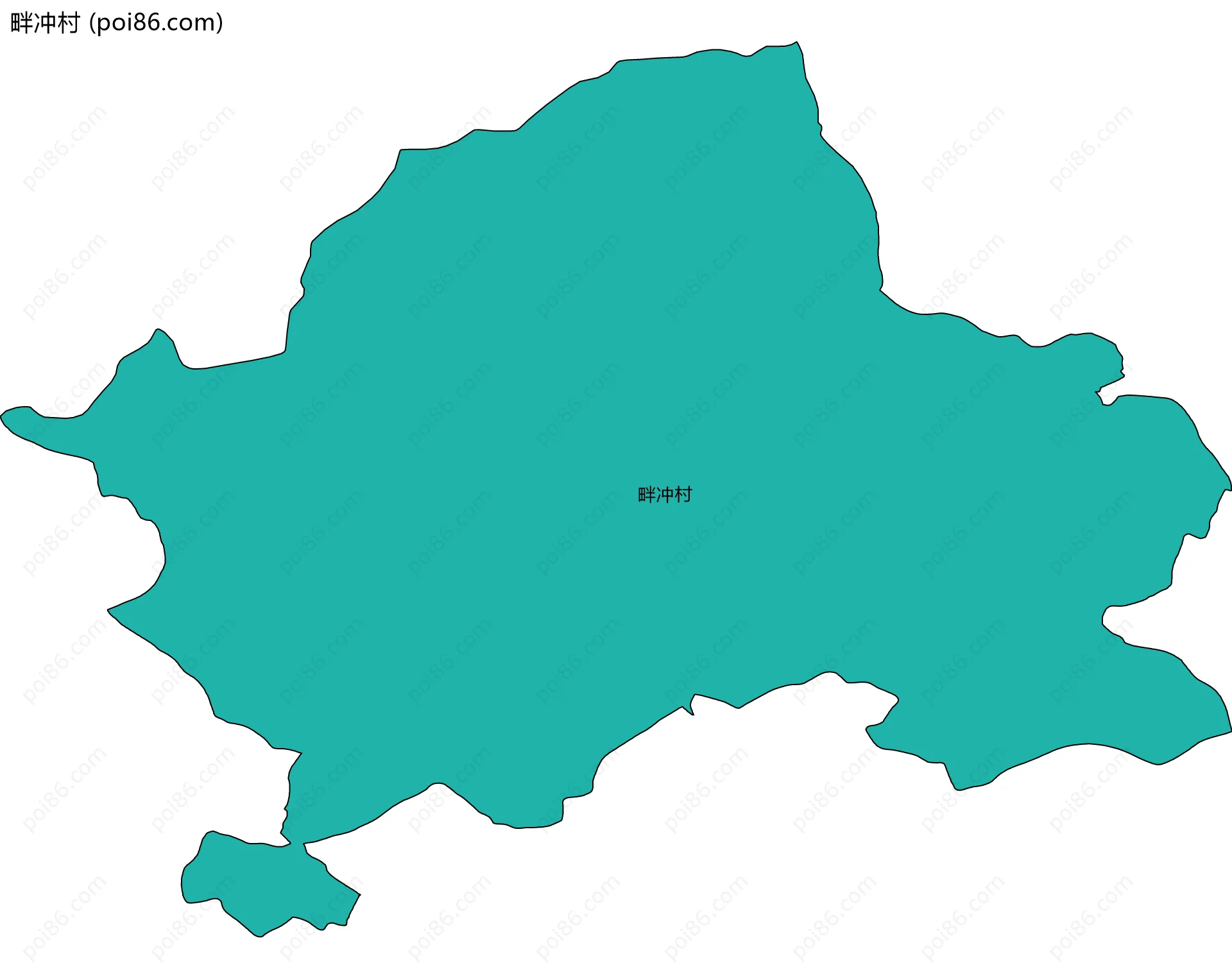 畔冲村边界地图