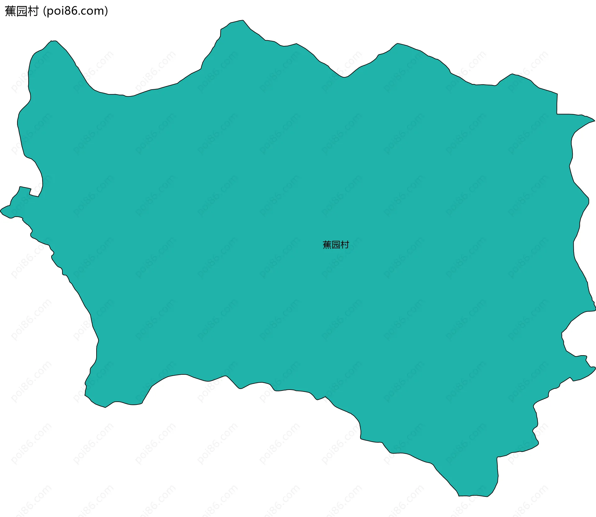 蕉园村边界地图