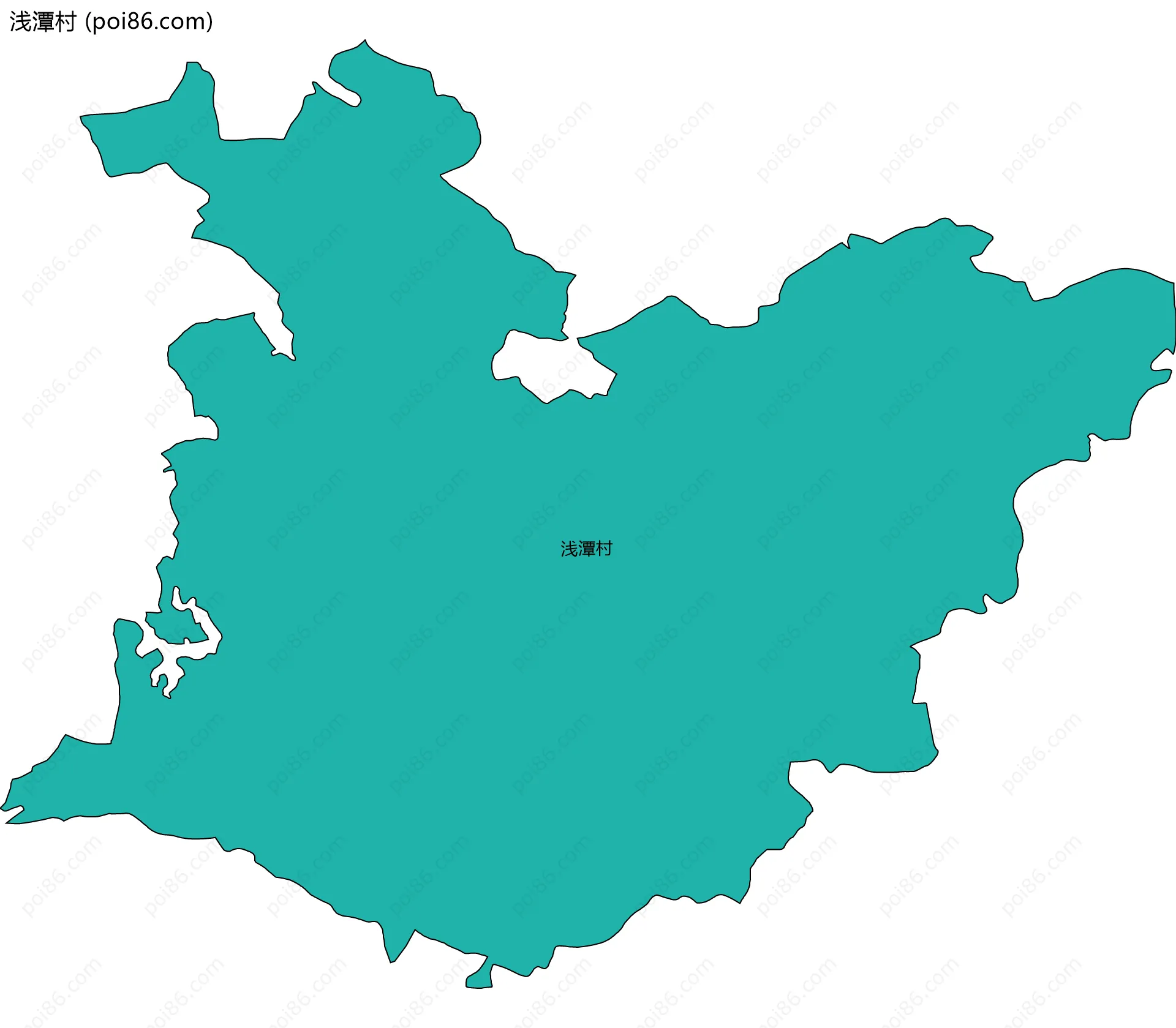 浅潭村边界地图