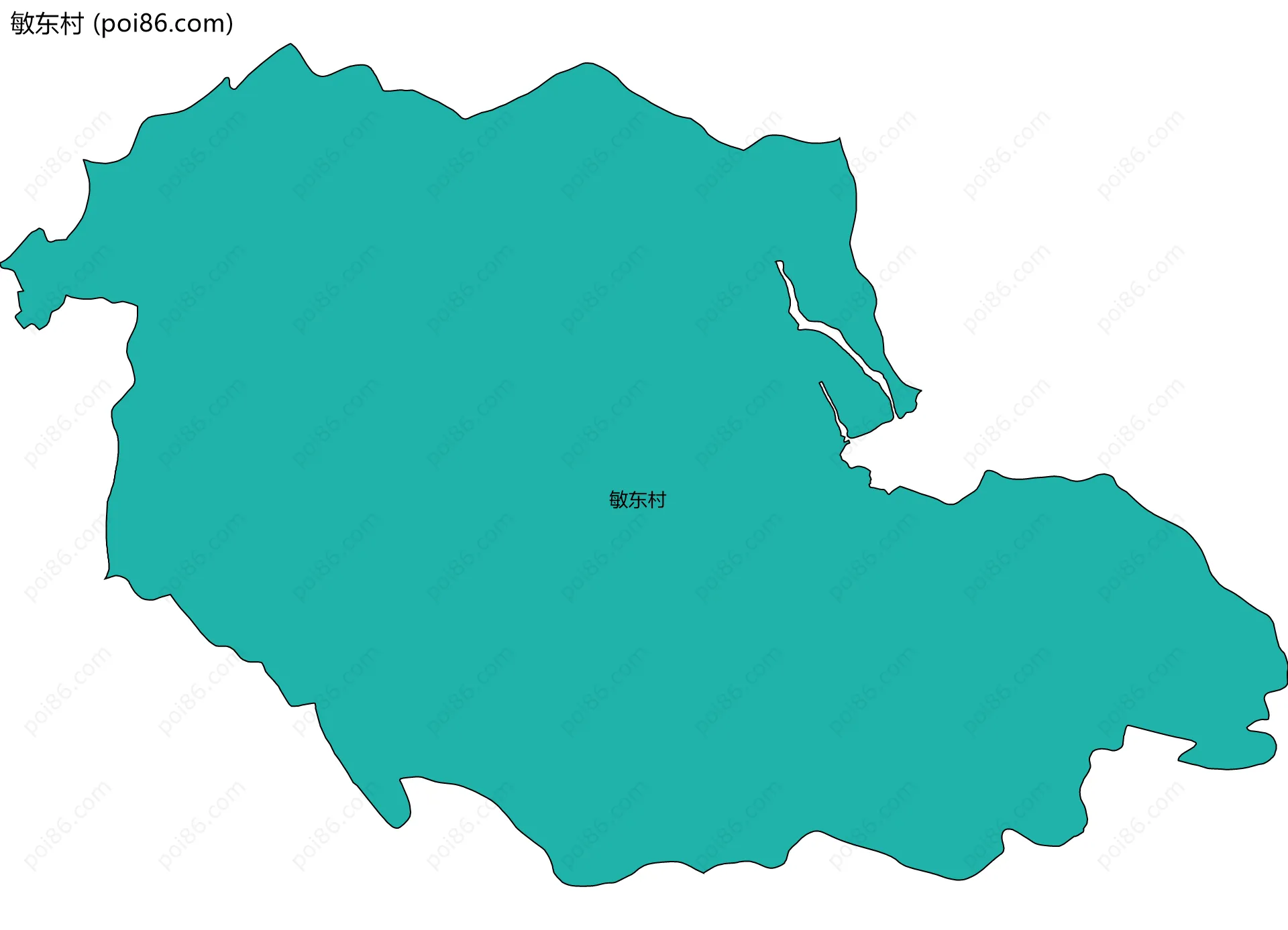 敏东村边界地图