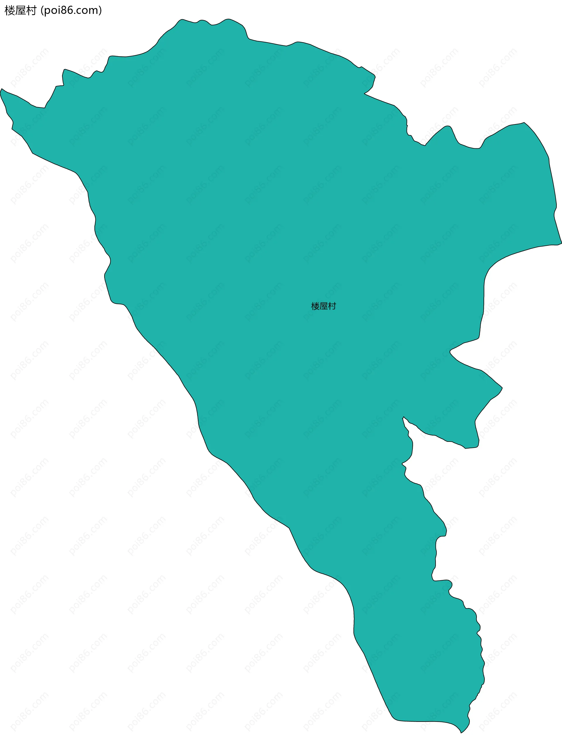 楼屋村边界地图