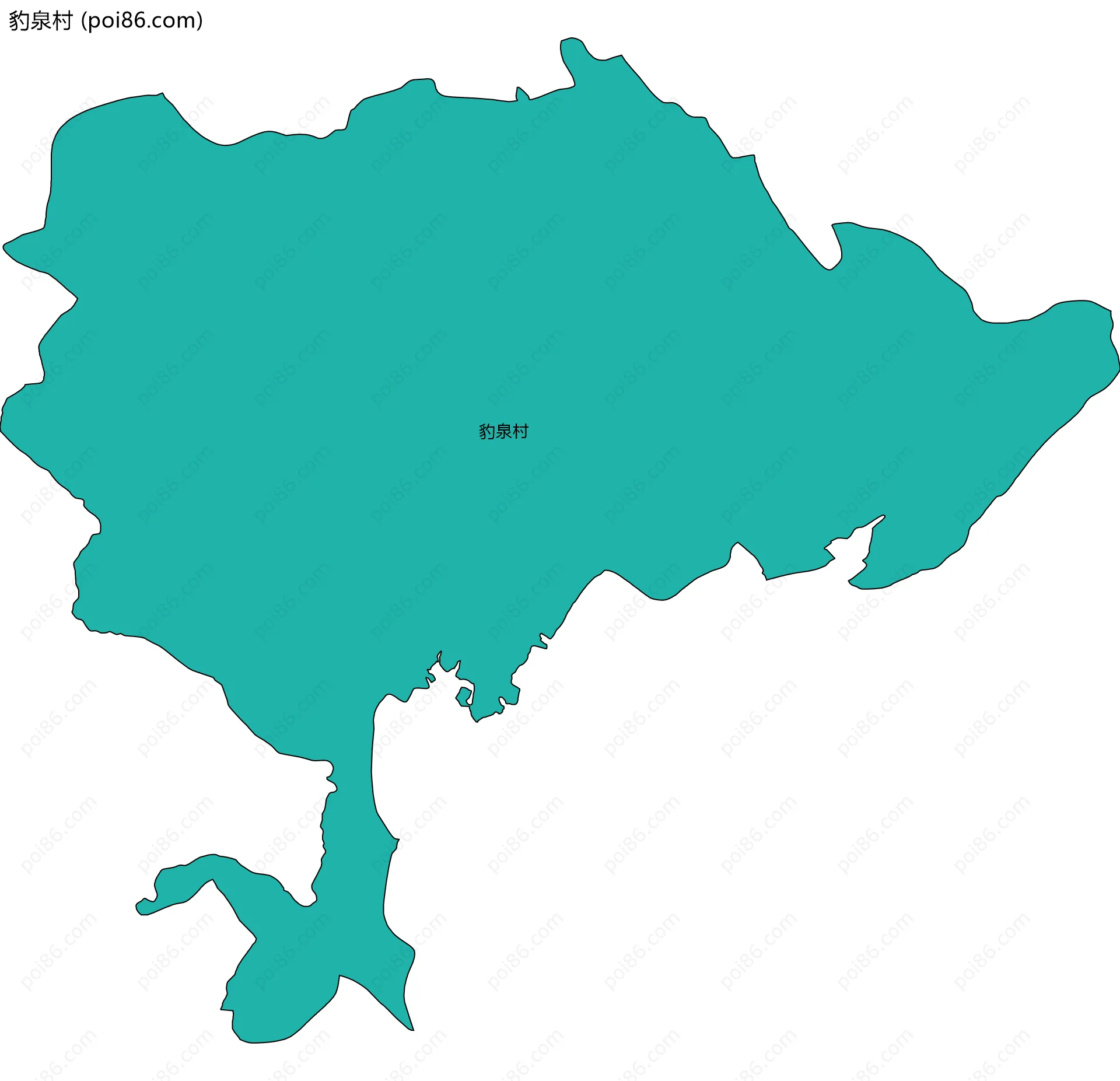 豹泉村边界地图