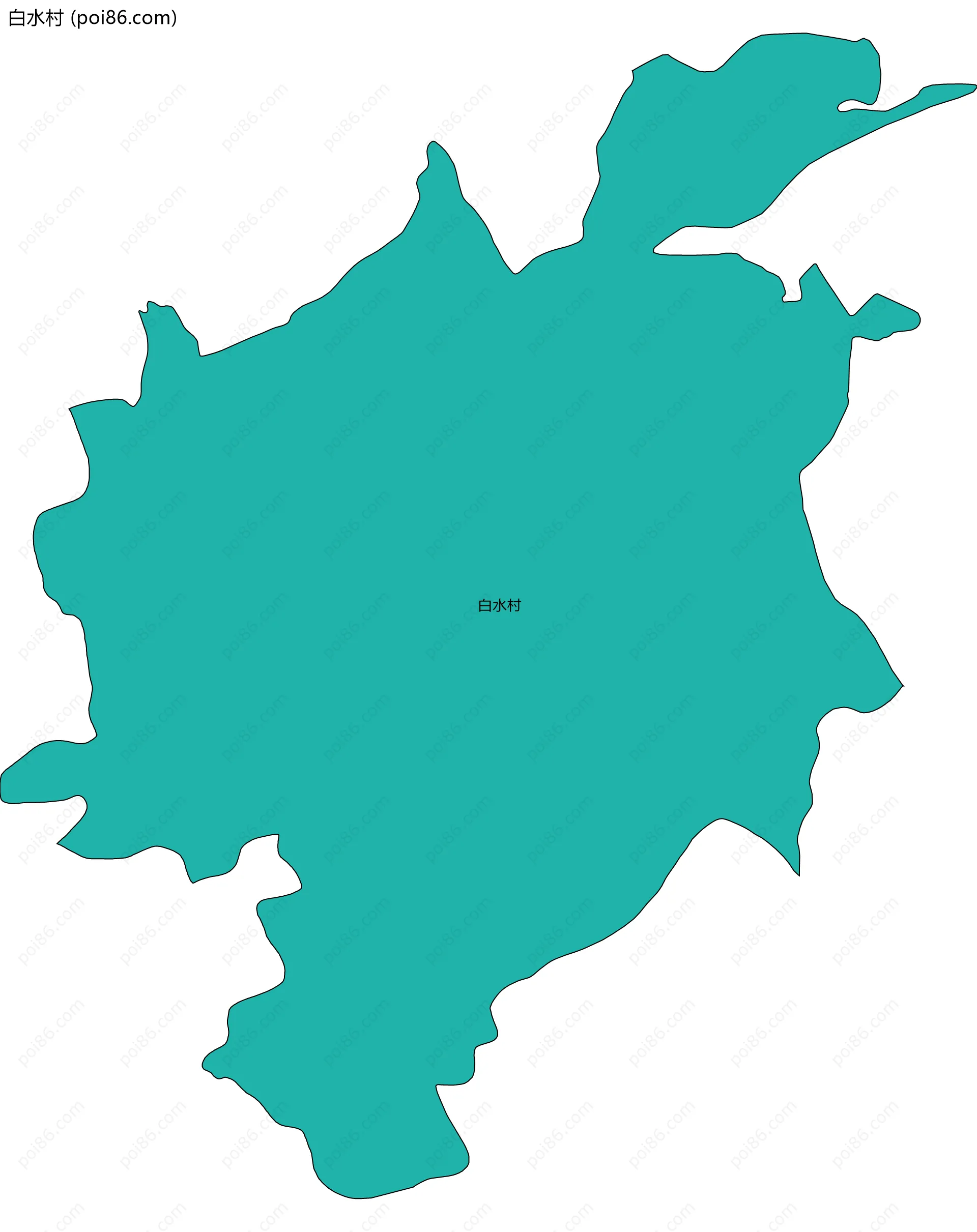 白水村边界地图