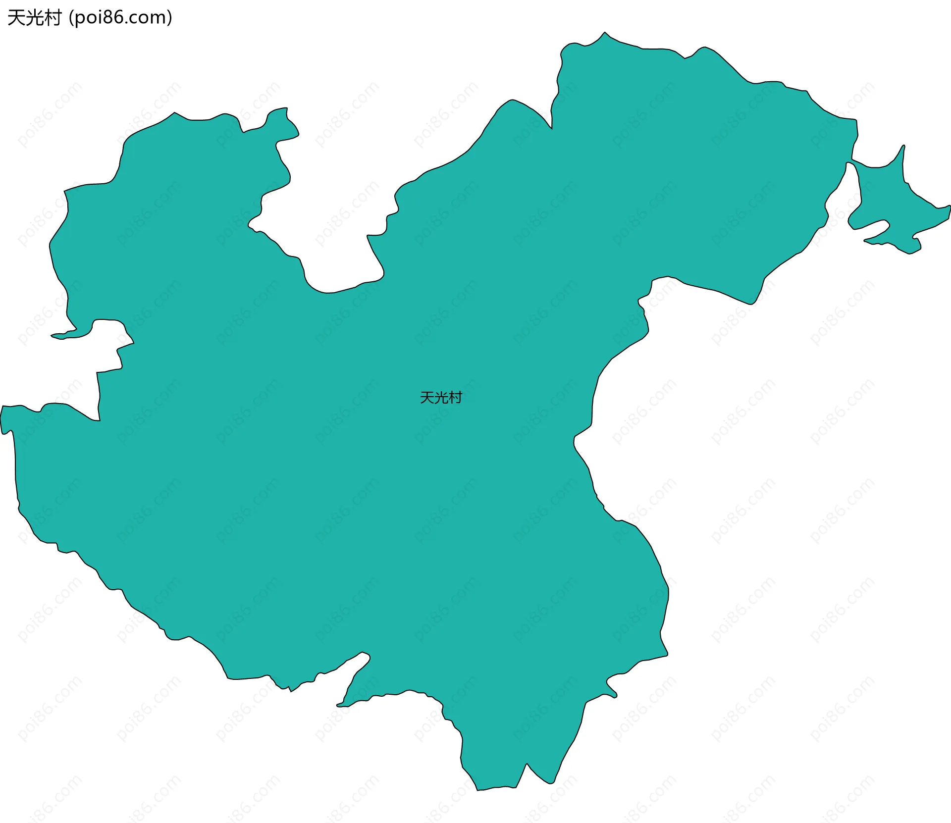 天光村边界地图