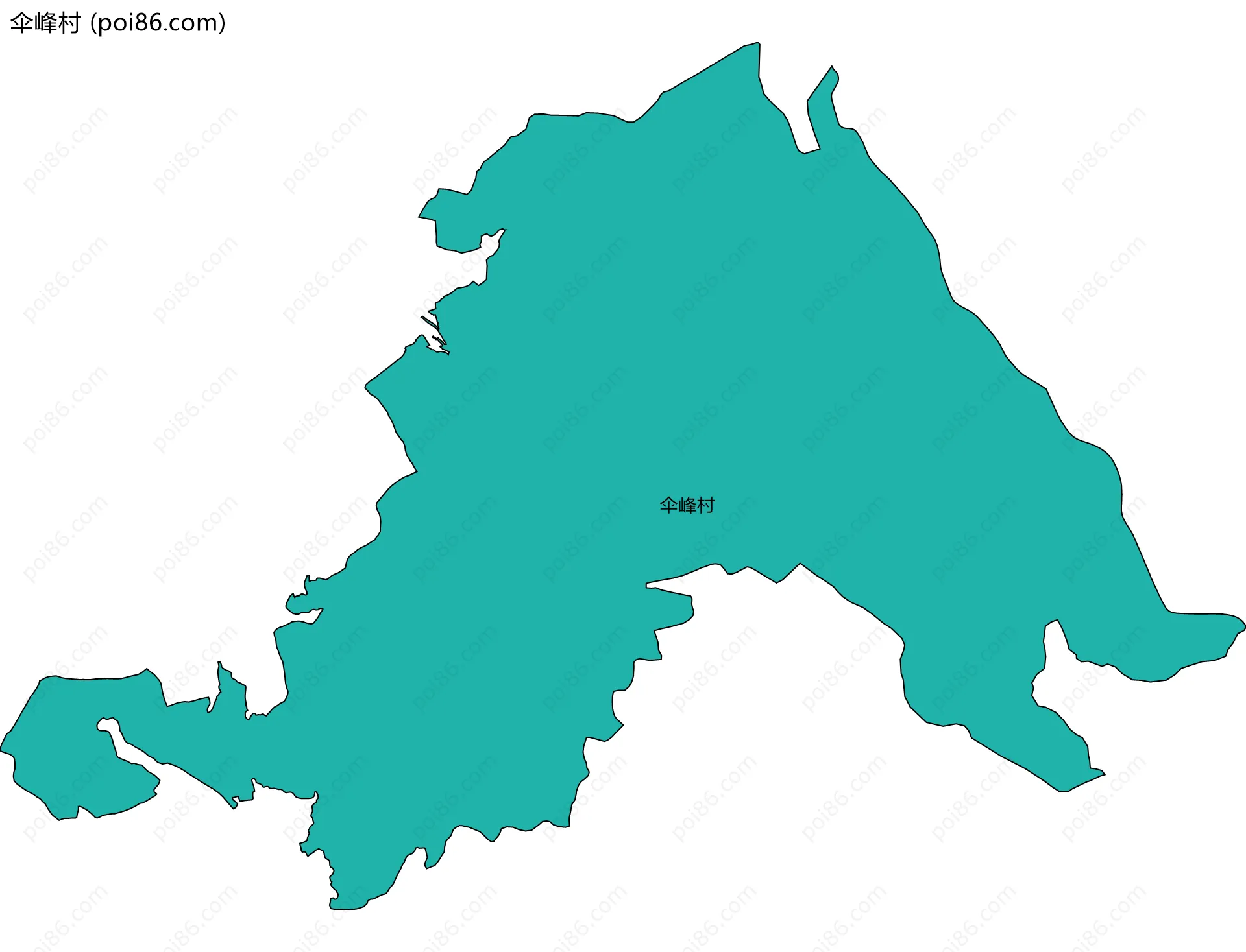 伞峰村边界地图