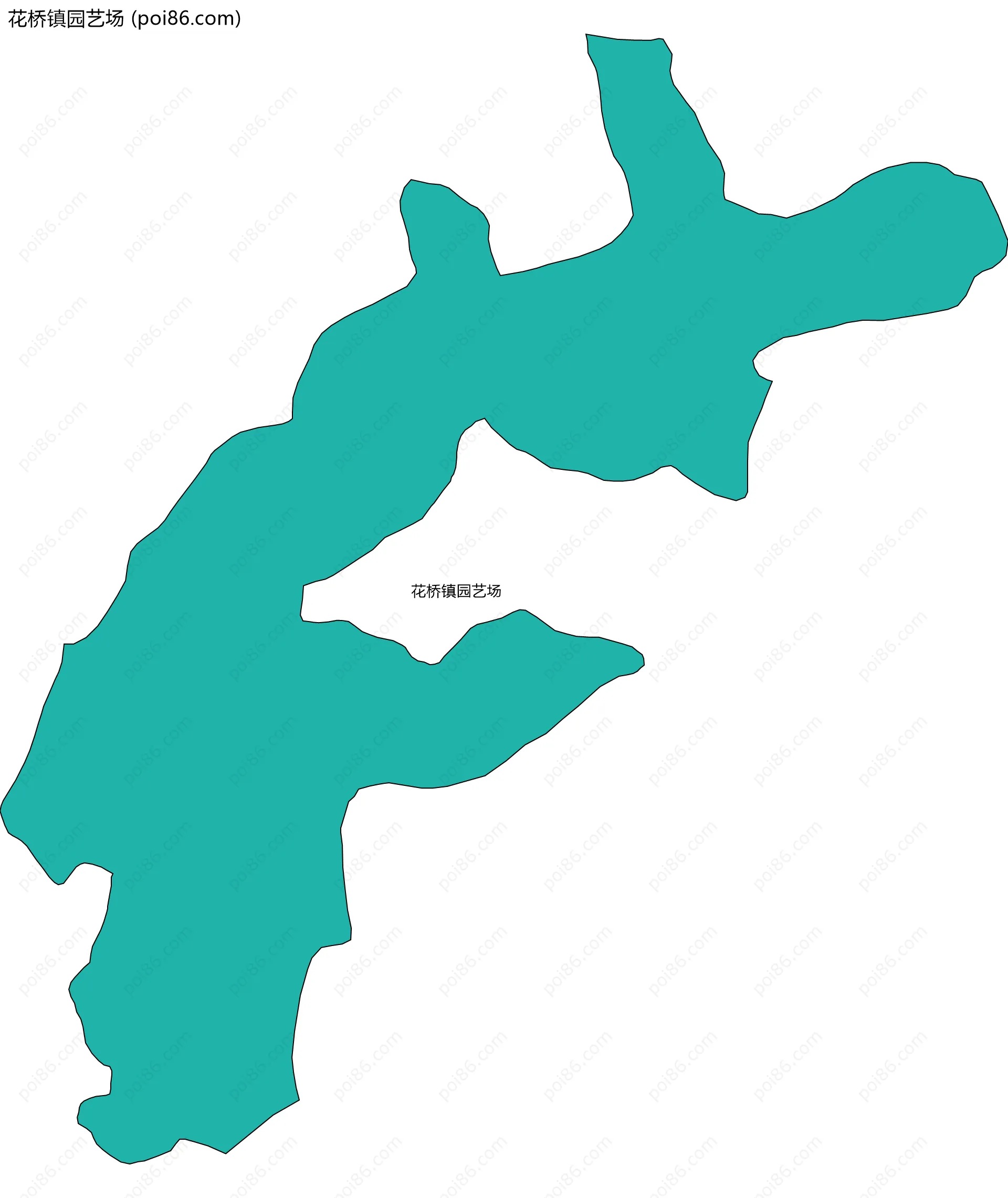 花桥镇园艺场边界地图