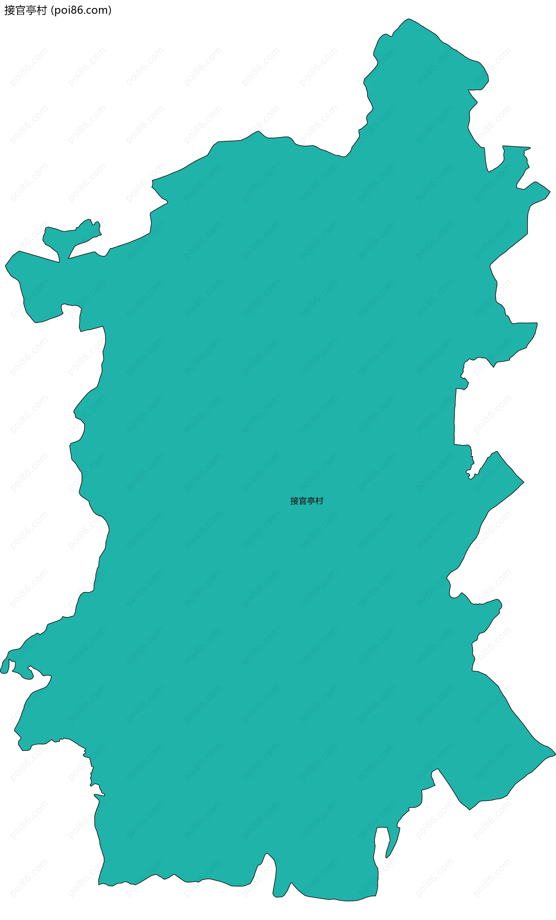 接官亭村边界地图