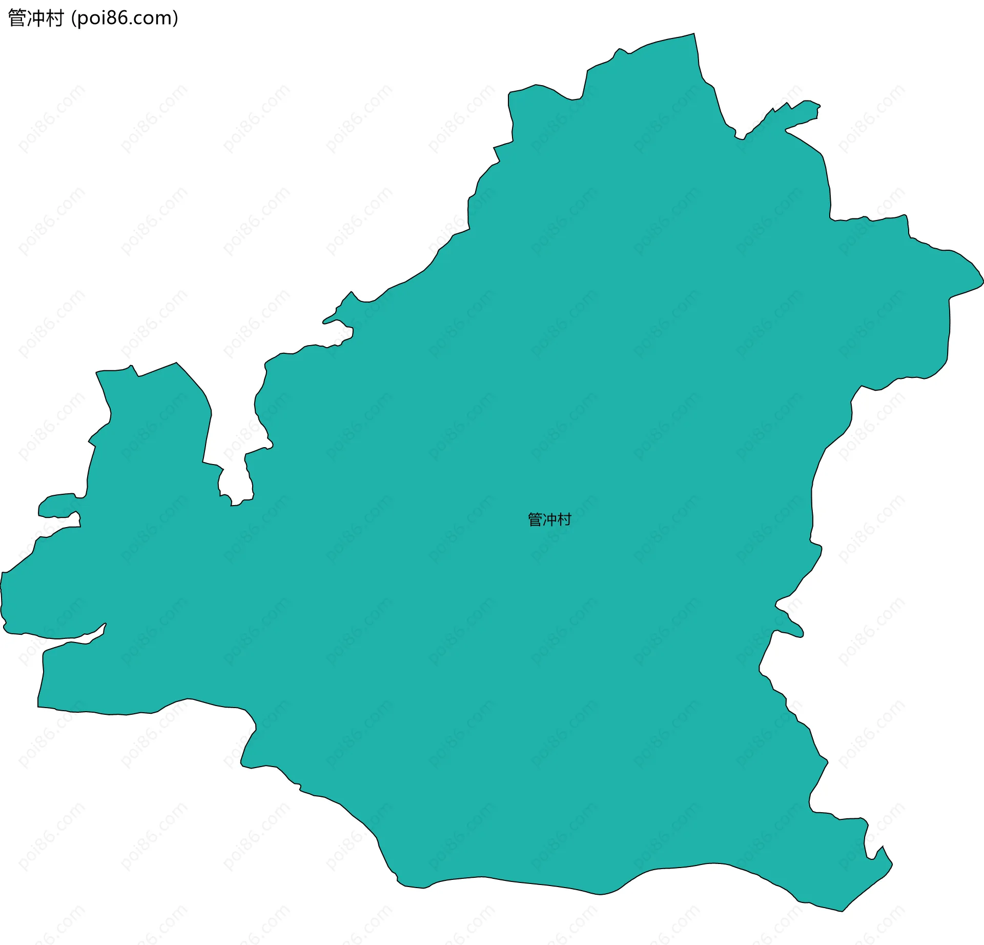 管冲村边界地图