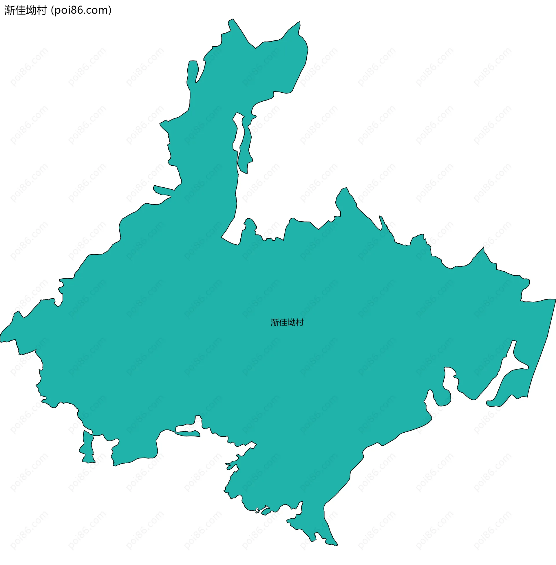 渐佳坳村边界地图