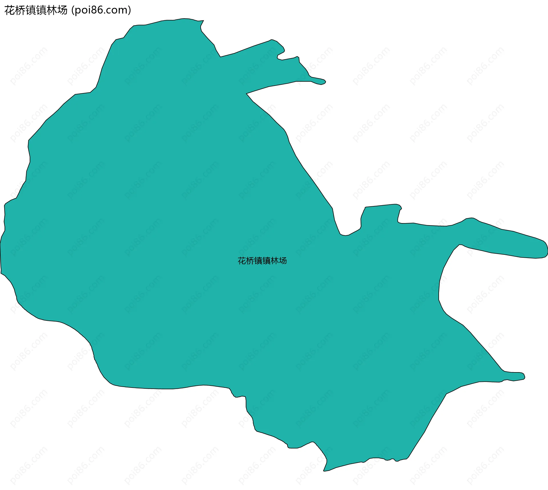 花桥镇镇林场边界地图