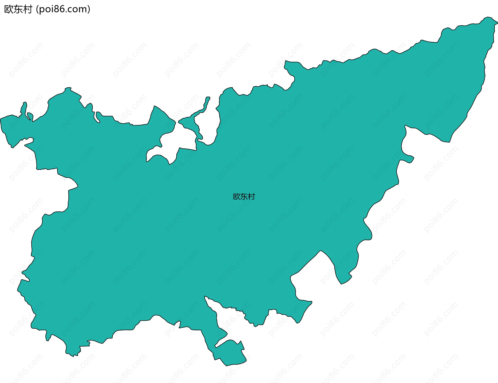 欧东村边界地图