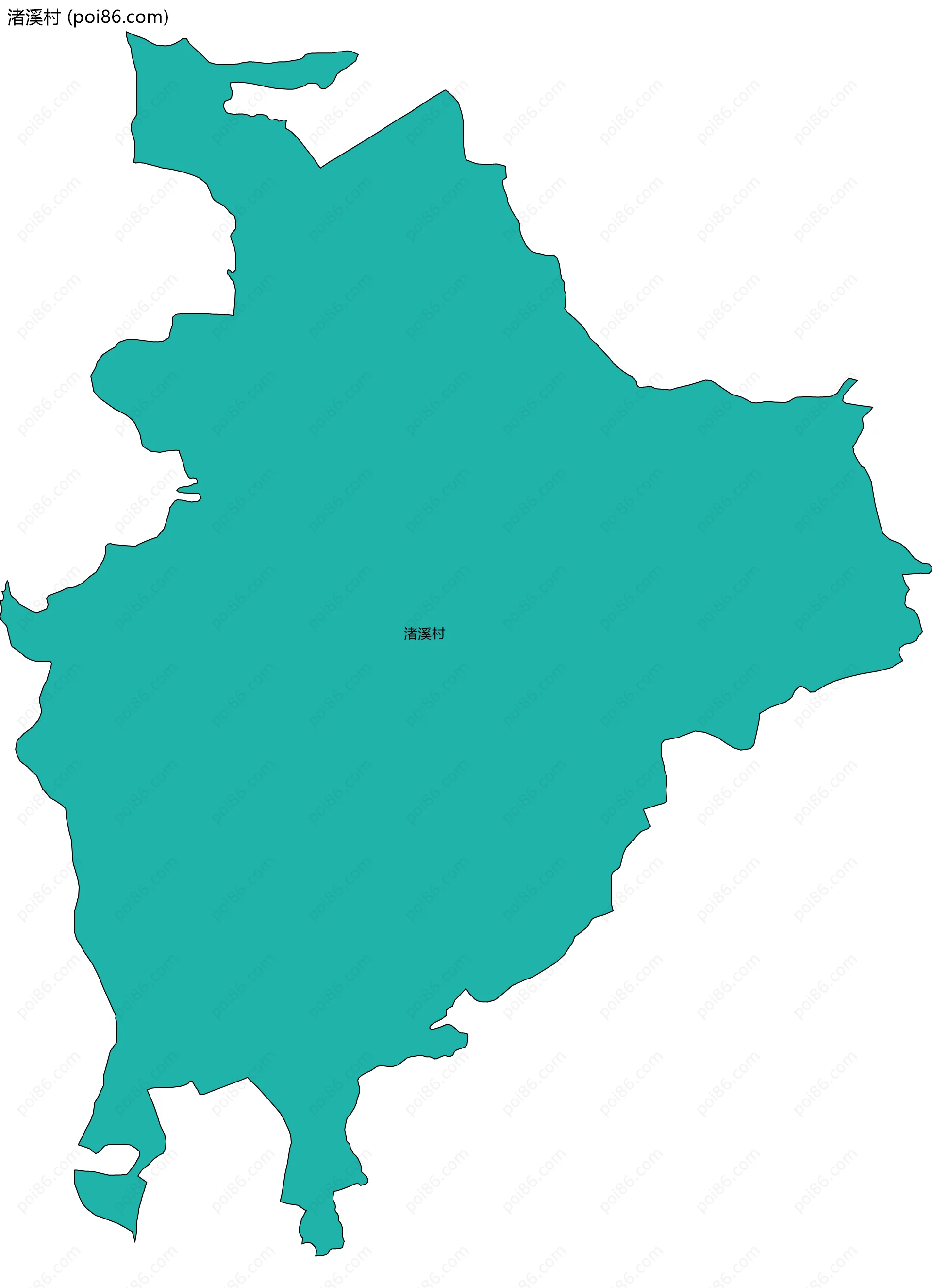 渚溪村边界地图