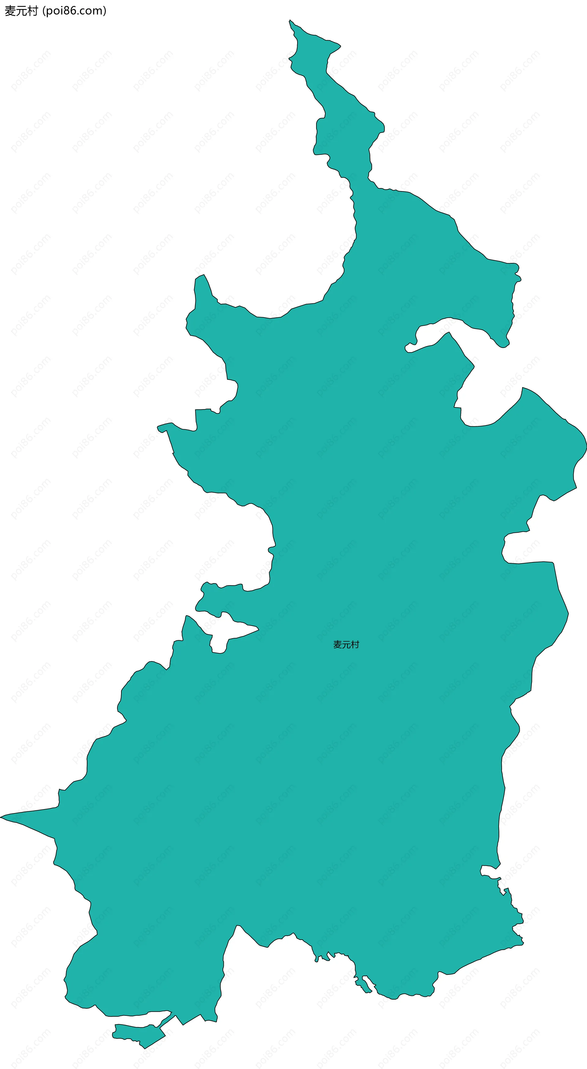 麦元村边界地图