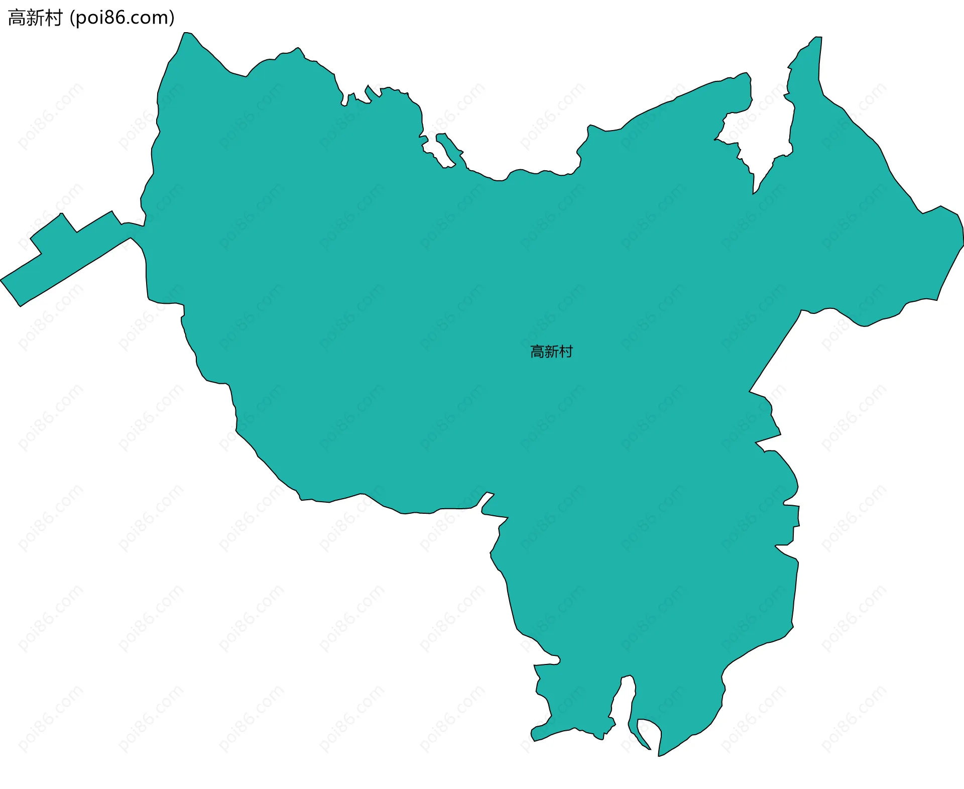 高新村边界地图