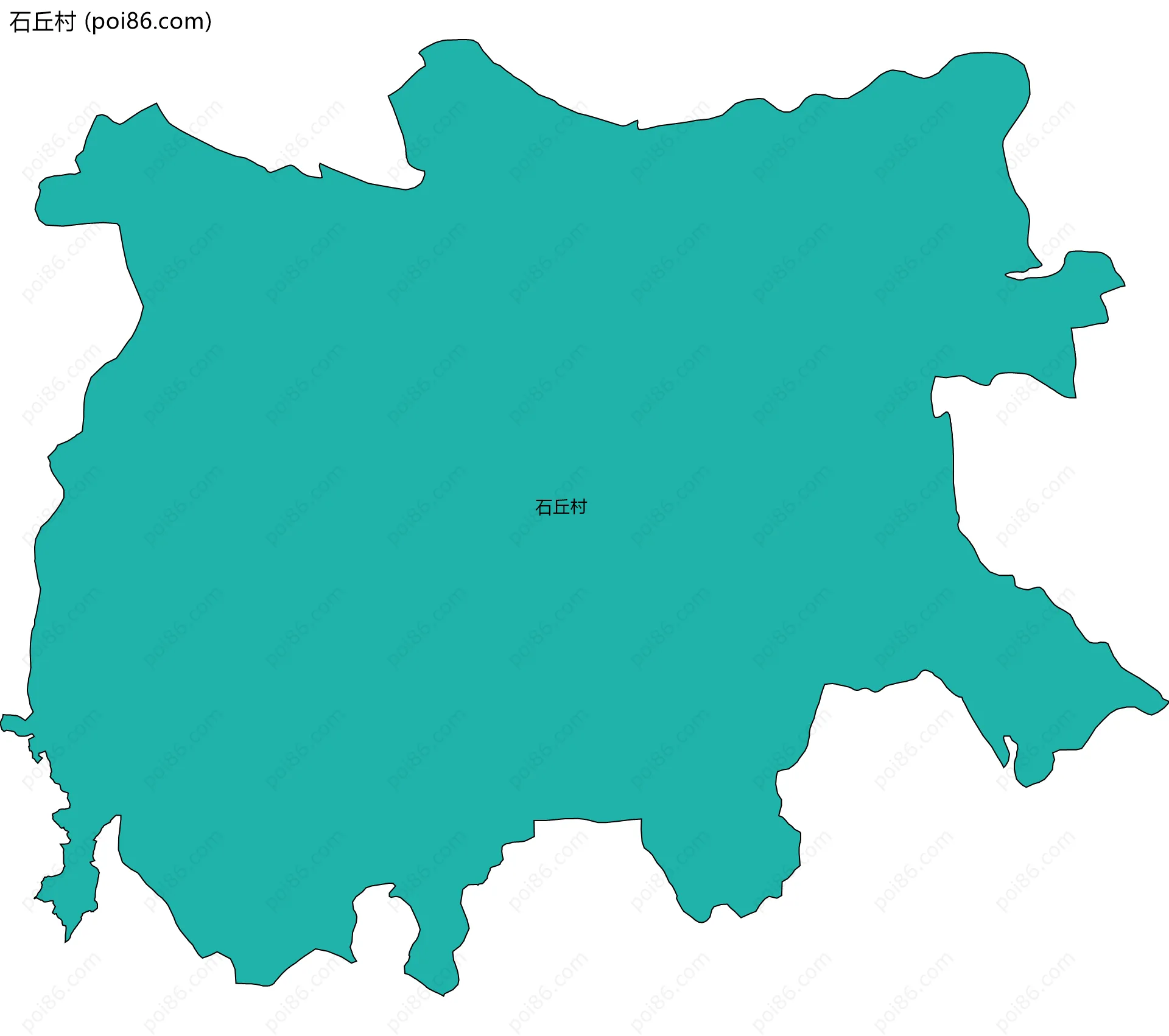 石丘村边界地图